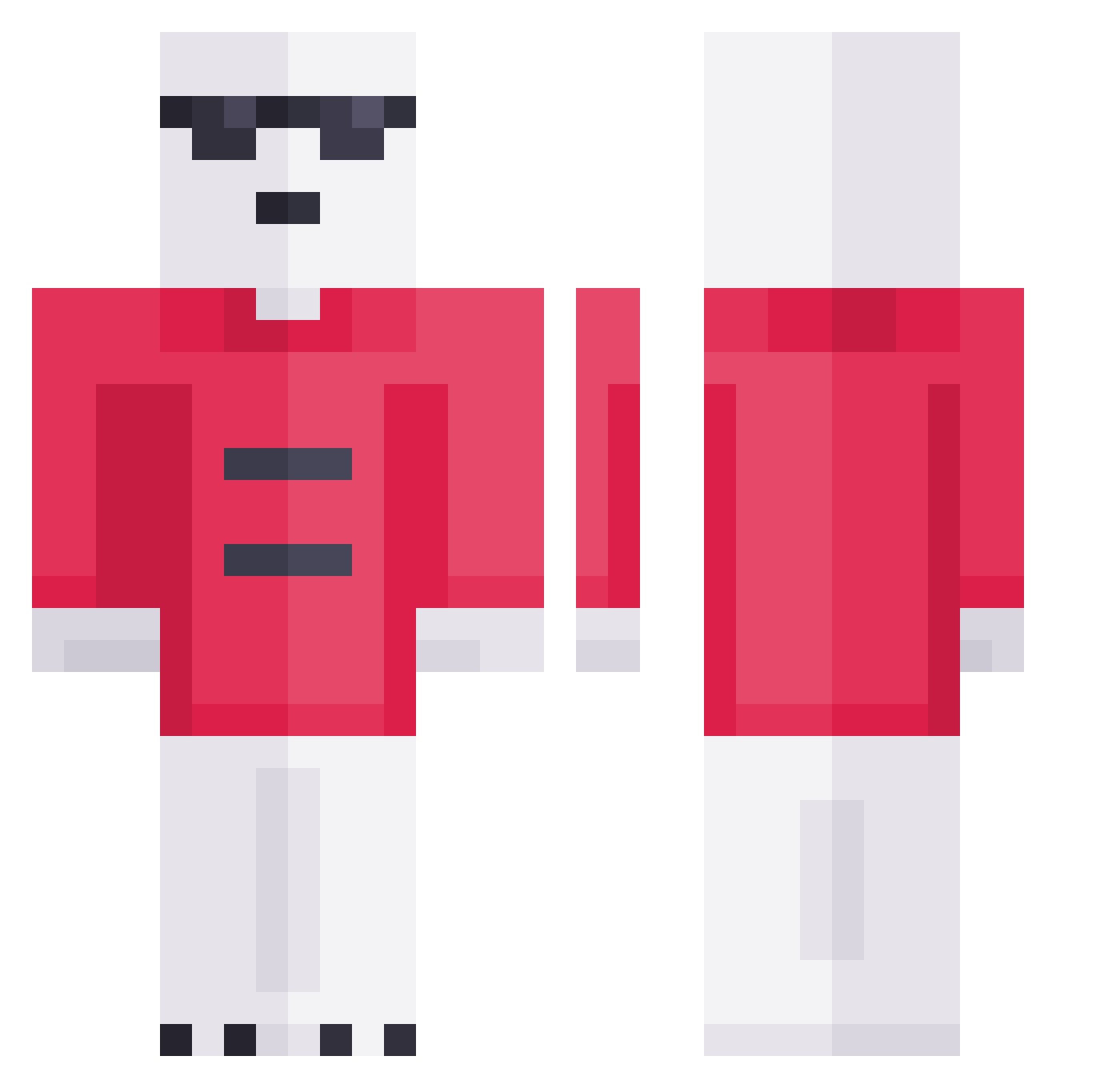 SnoopWater Minecraft skin, front and back view