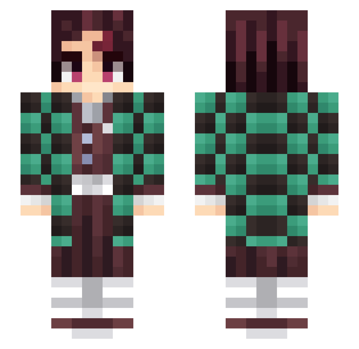 ksn24 Minecraft skin, front and back view