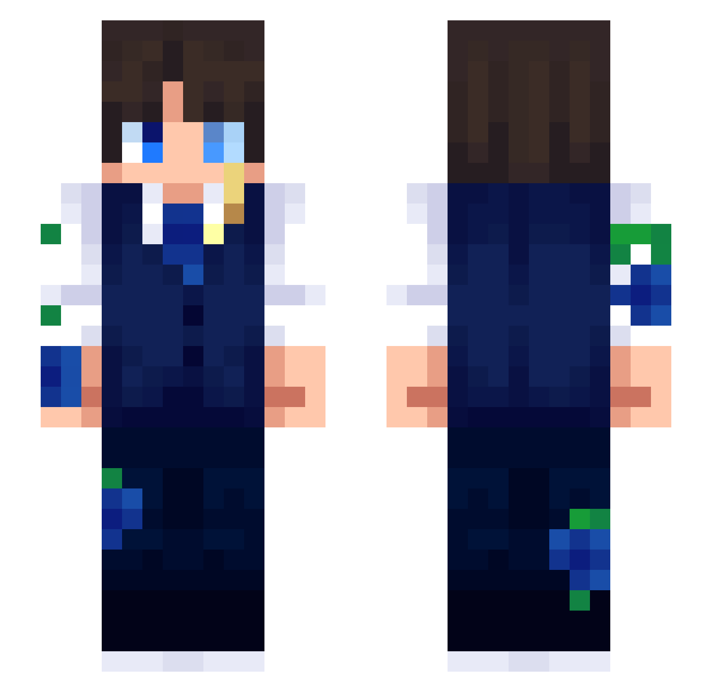 Rekuseq1234 Minecraft skin, front and back view