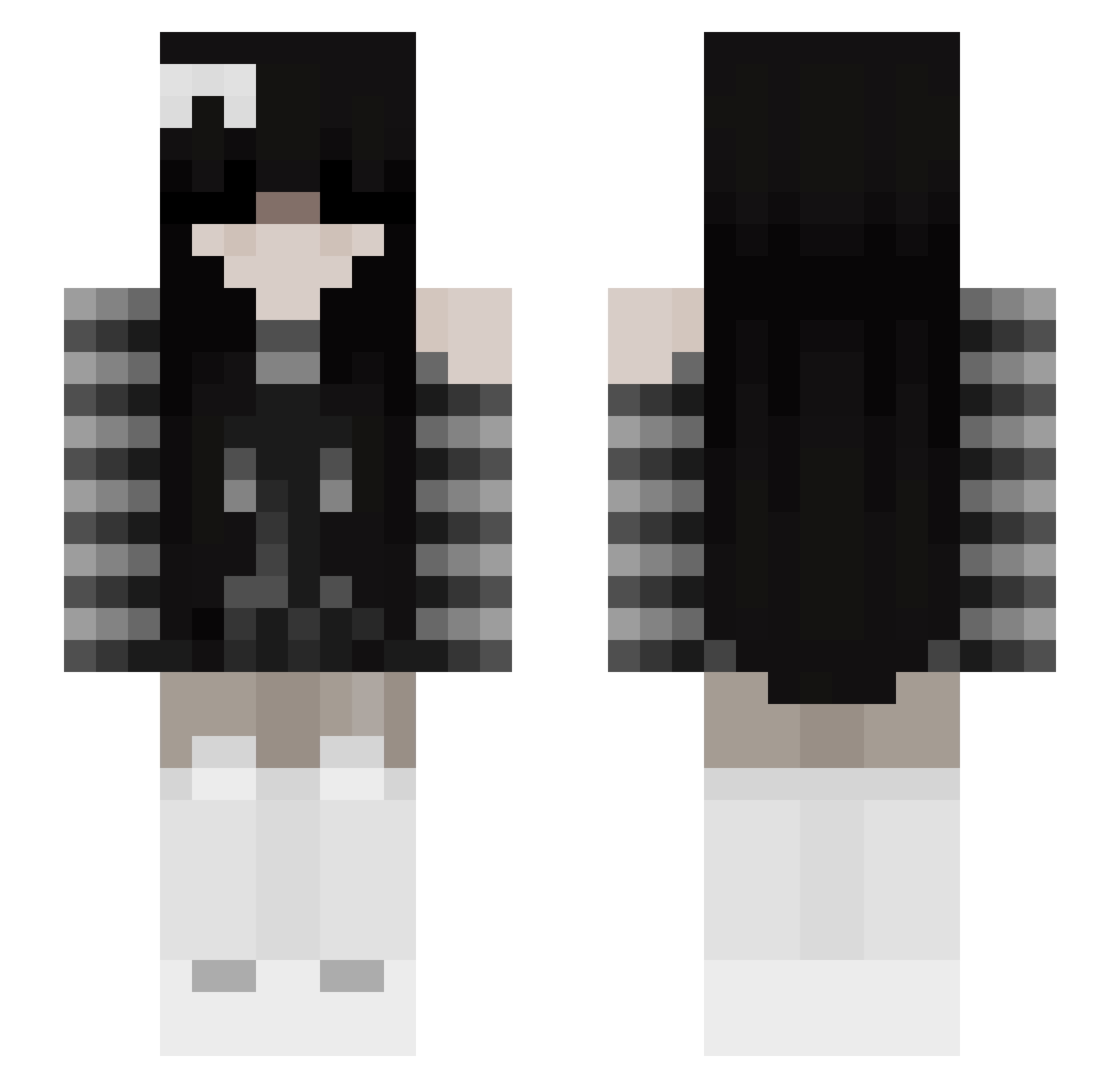 Bubutroll360 Minecraft skin, front and back view