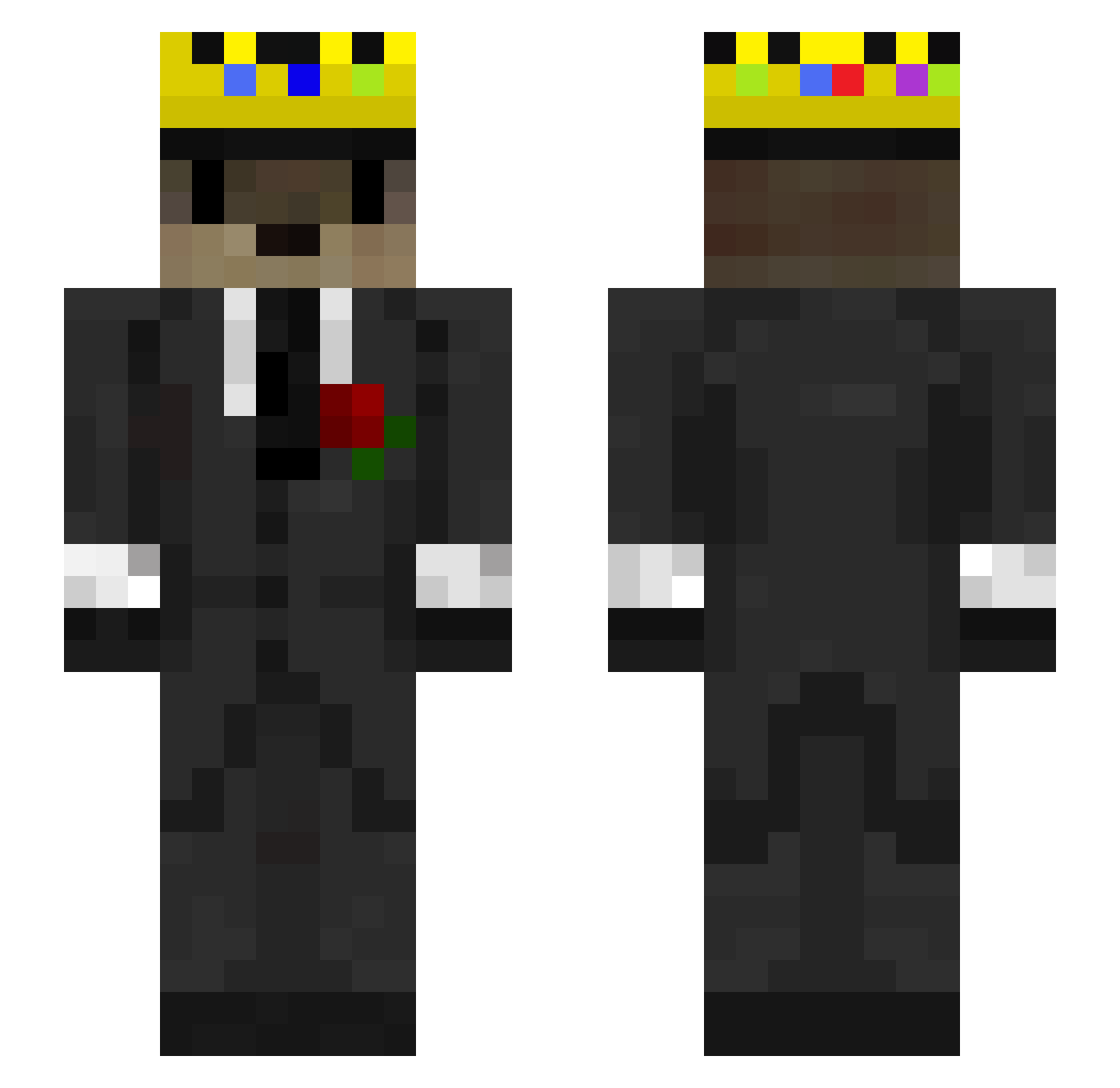 JustWydrax_ Minecraft skin, front and back view