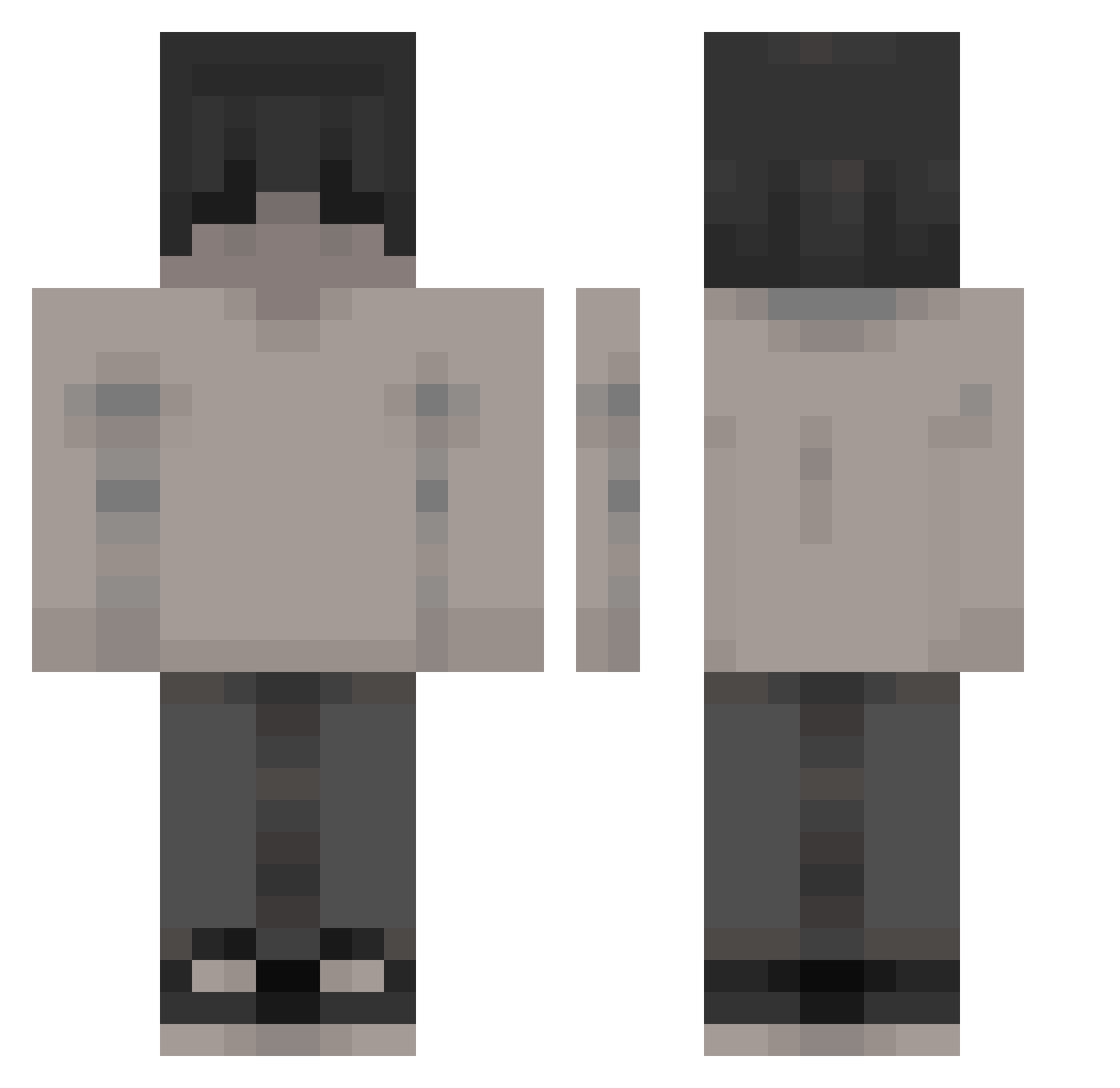 y6f_msmc_yln Minecraft skin, front and back view