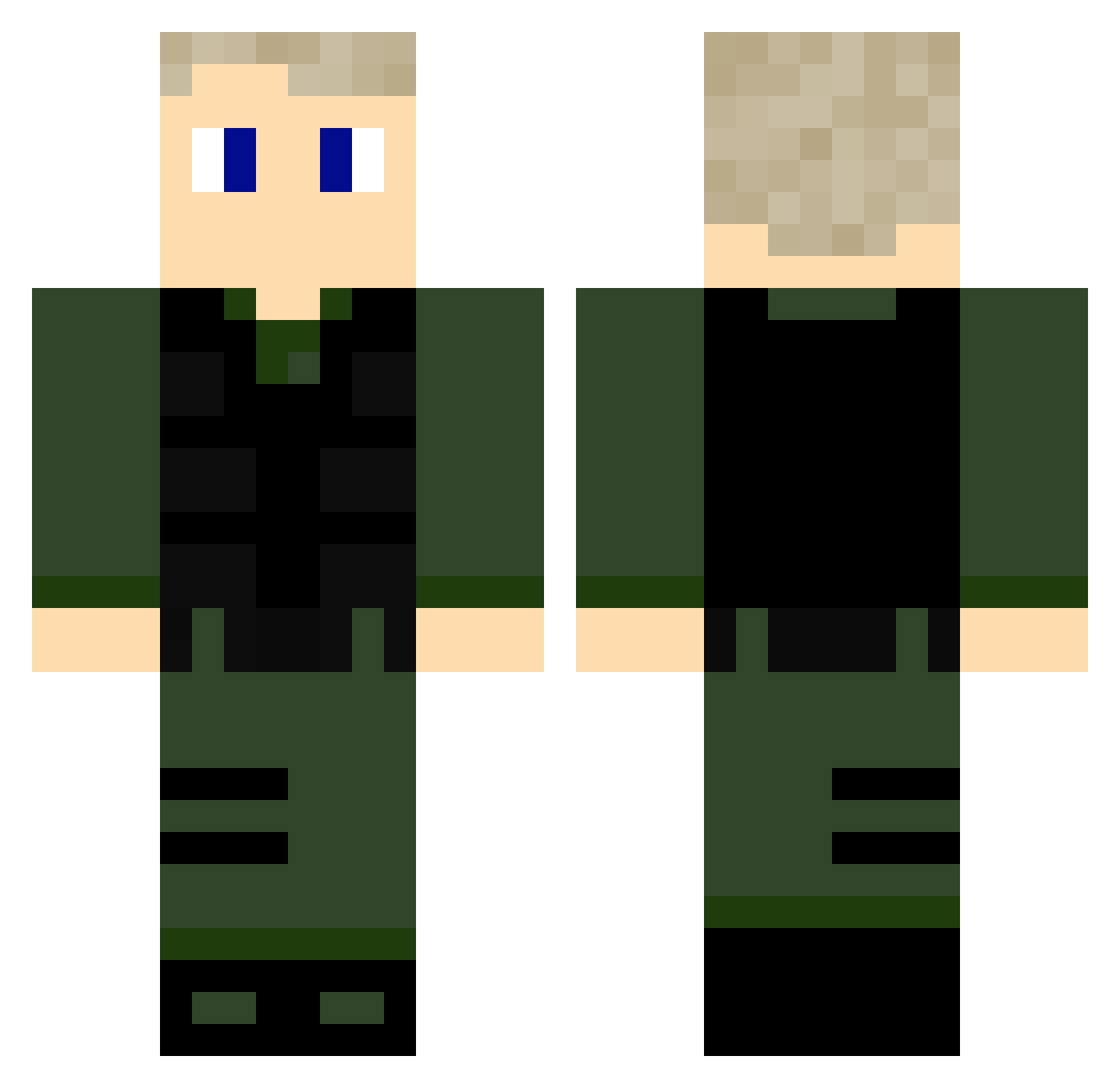 Tony4298 Minecraft skin, front and back view