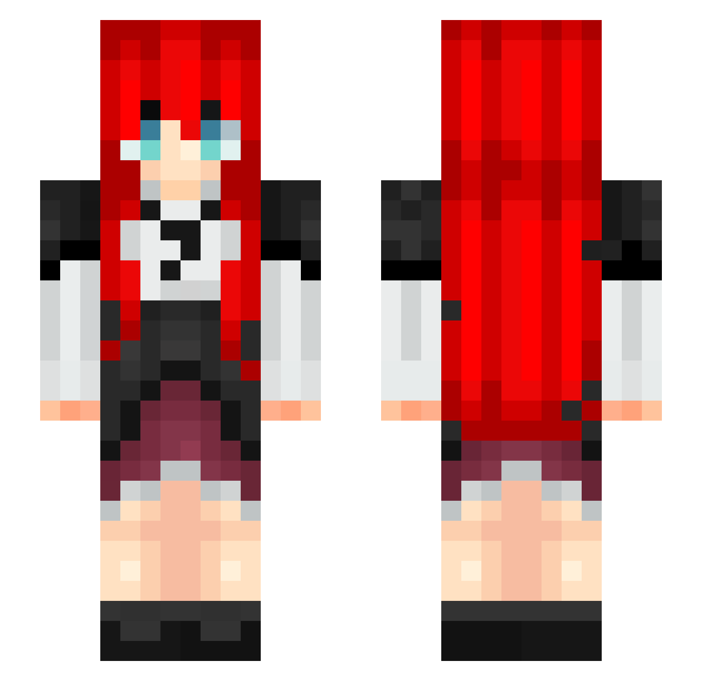 vruy Minecraft skin, front and back view
