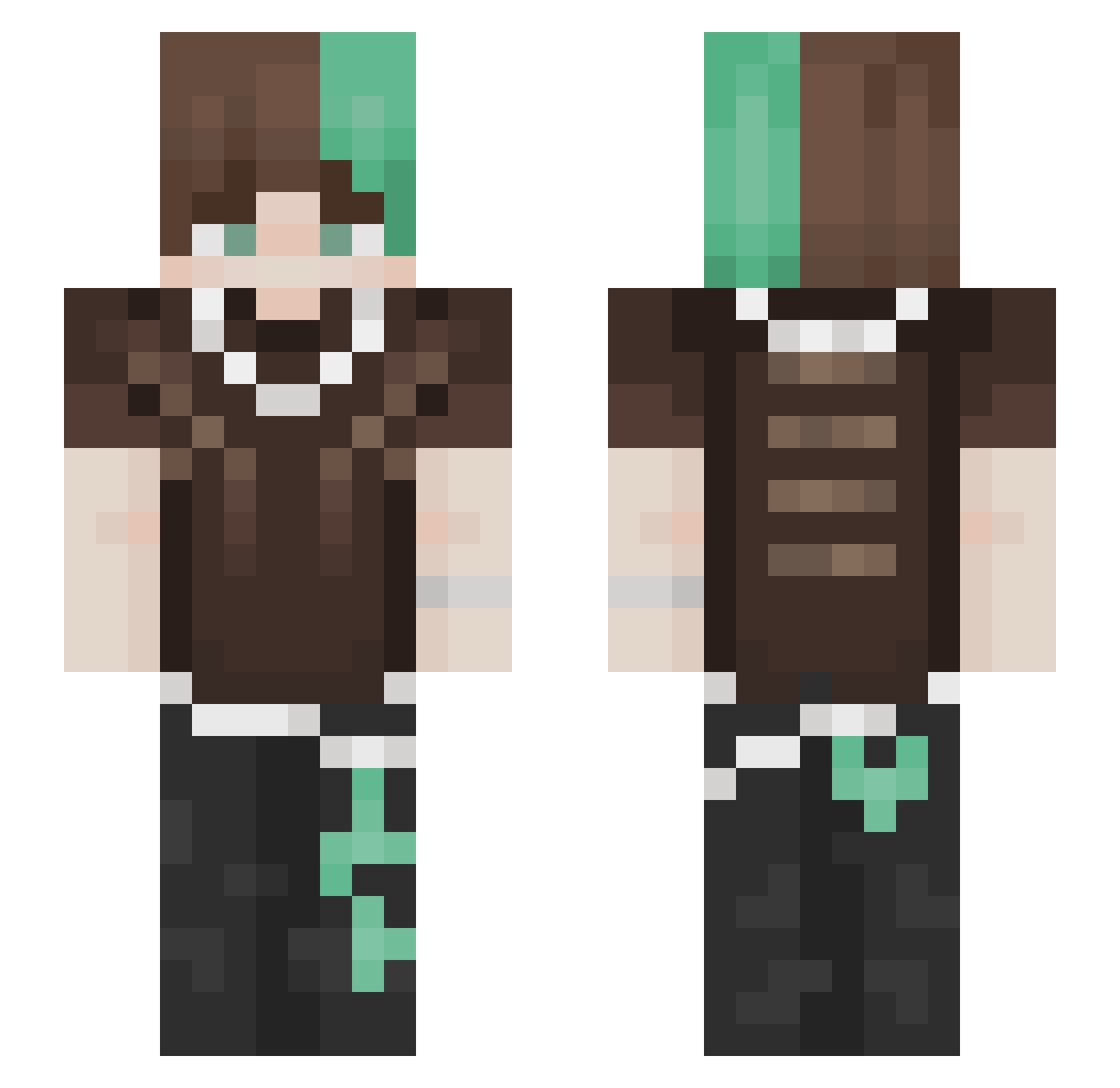 11_Parzival_11 Minecraft skin, front and back view