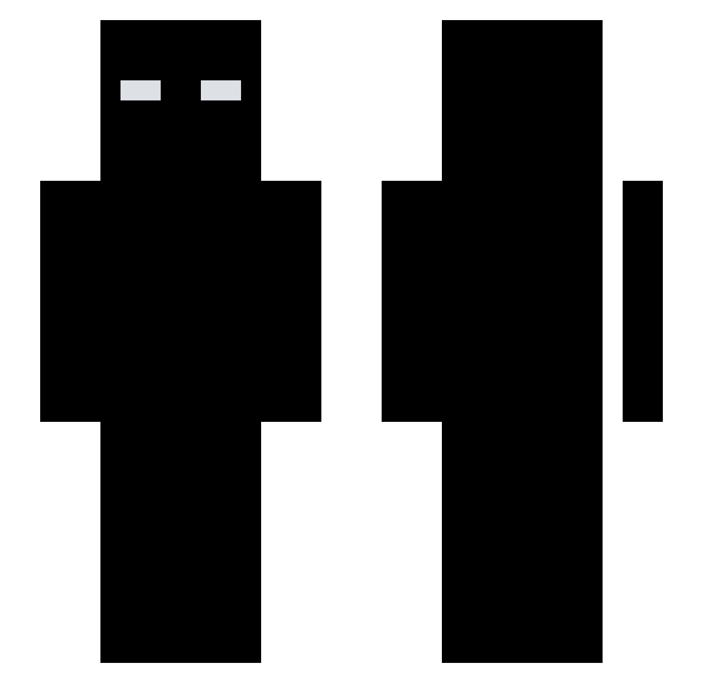 Adamcobra22 Minecraft skin, front and back view