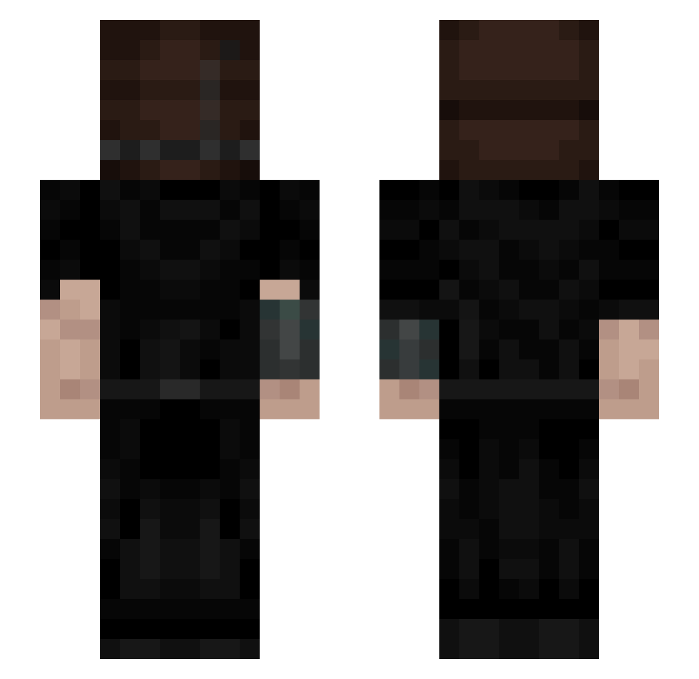 ekfoj Minecraft skin, front and back view