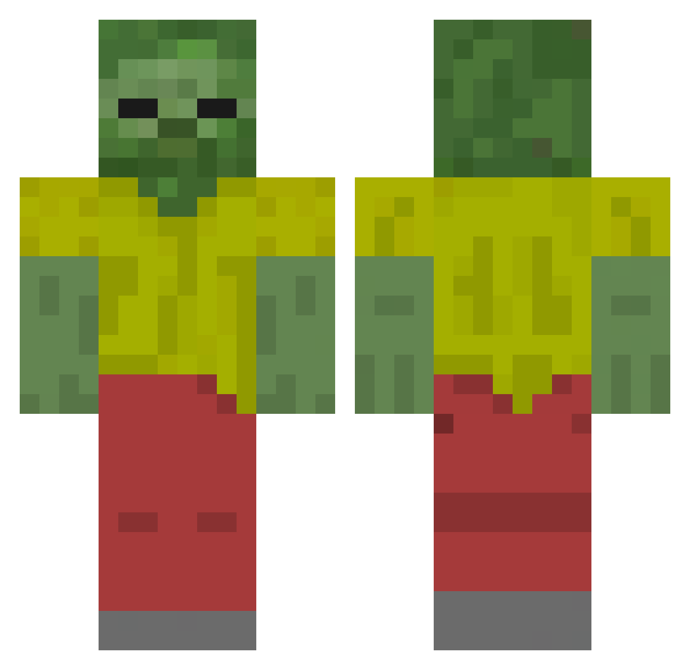 SsimonPhoenixx Minecraft skin, front and back view
