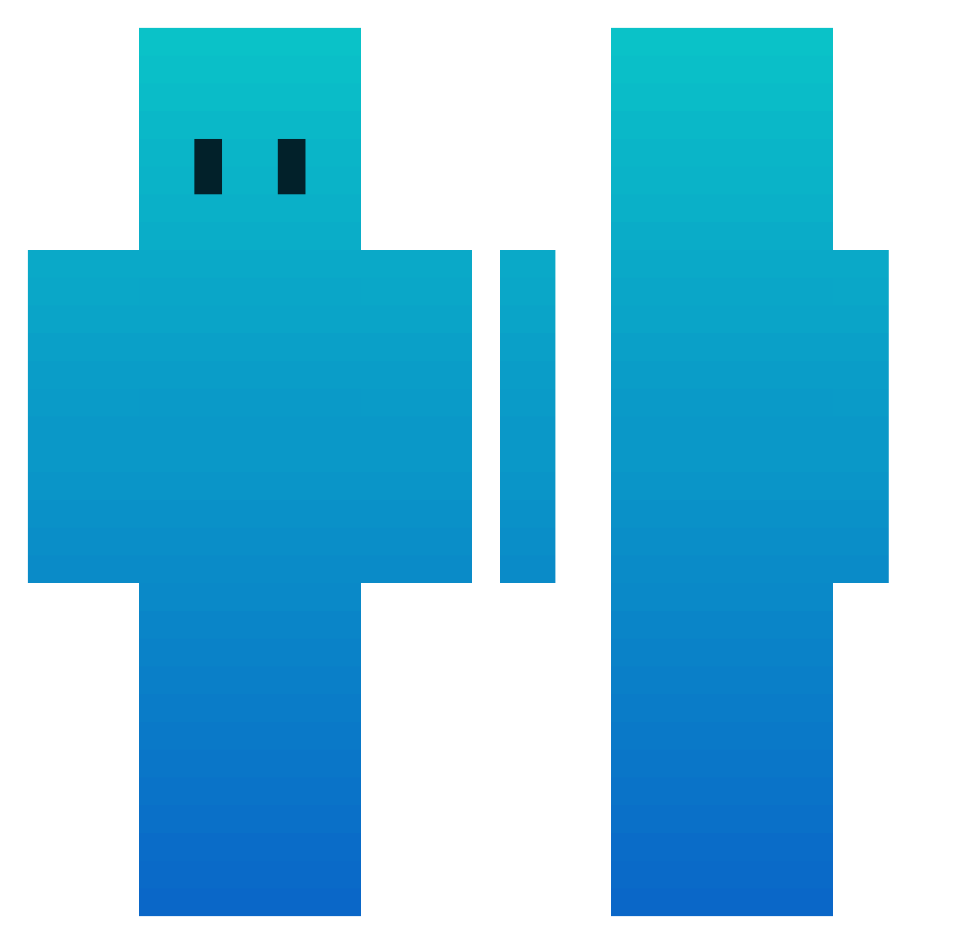 Yuyaf Minecraft skin, front and back view