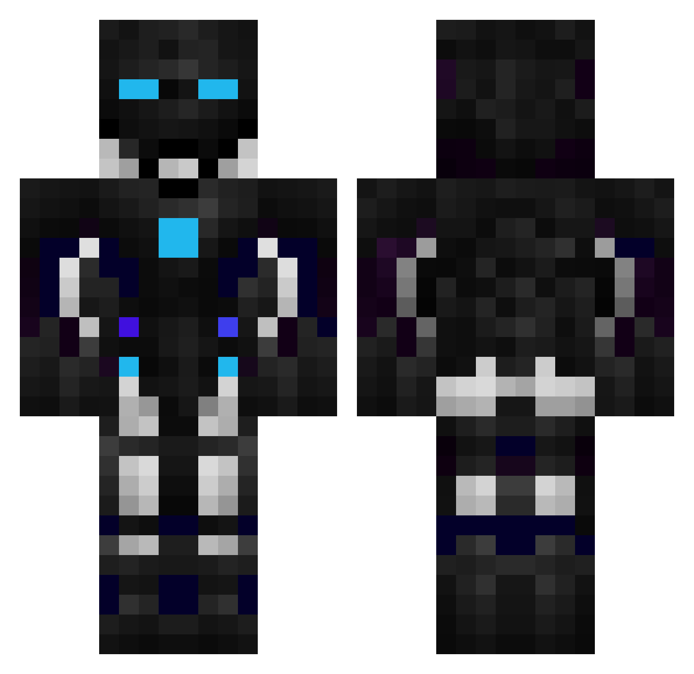 DrkMaxGame Minecraft skin, front and back view