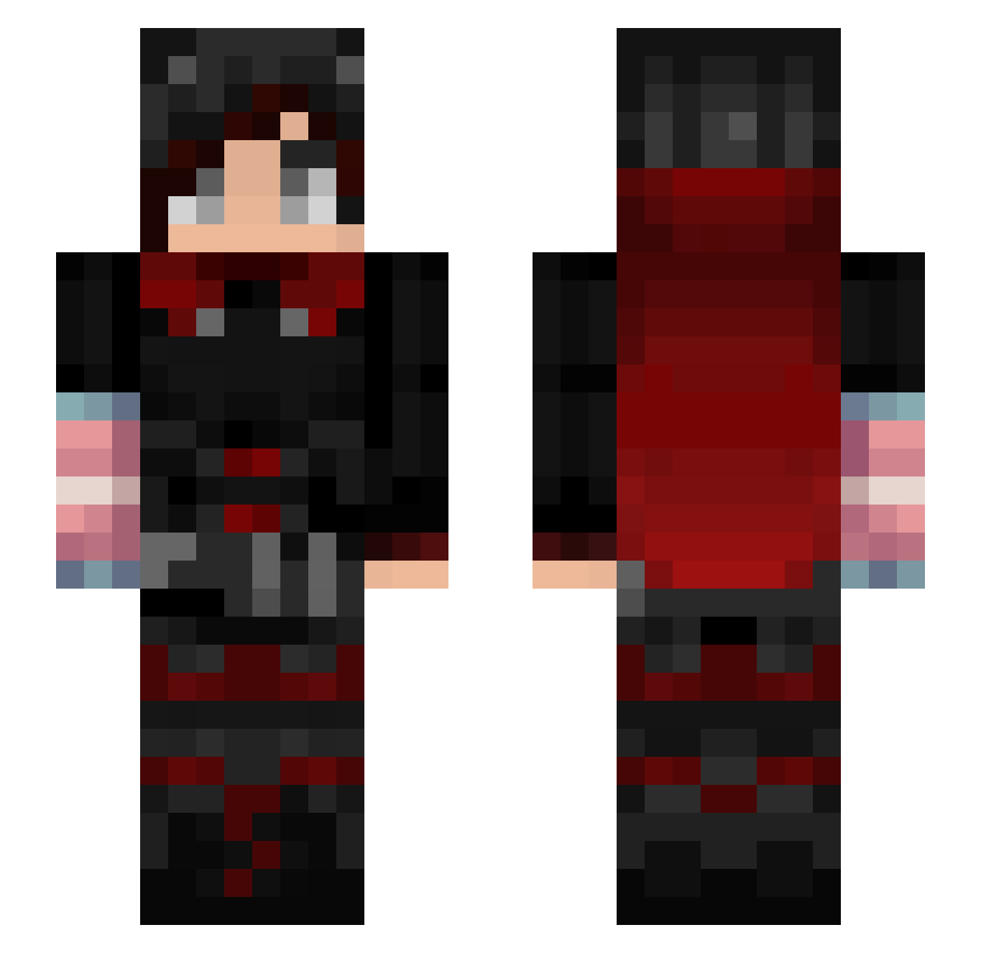 Diadis Minecraft skin, front and back view