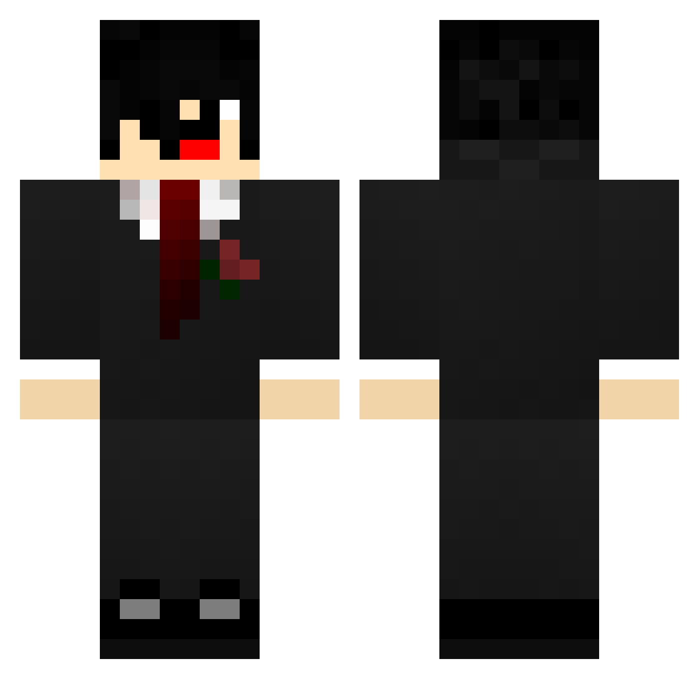 SuperJangoSloo Minecraft skin, front and back view