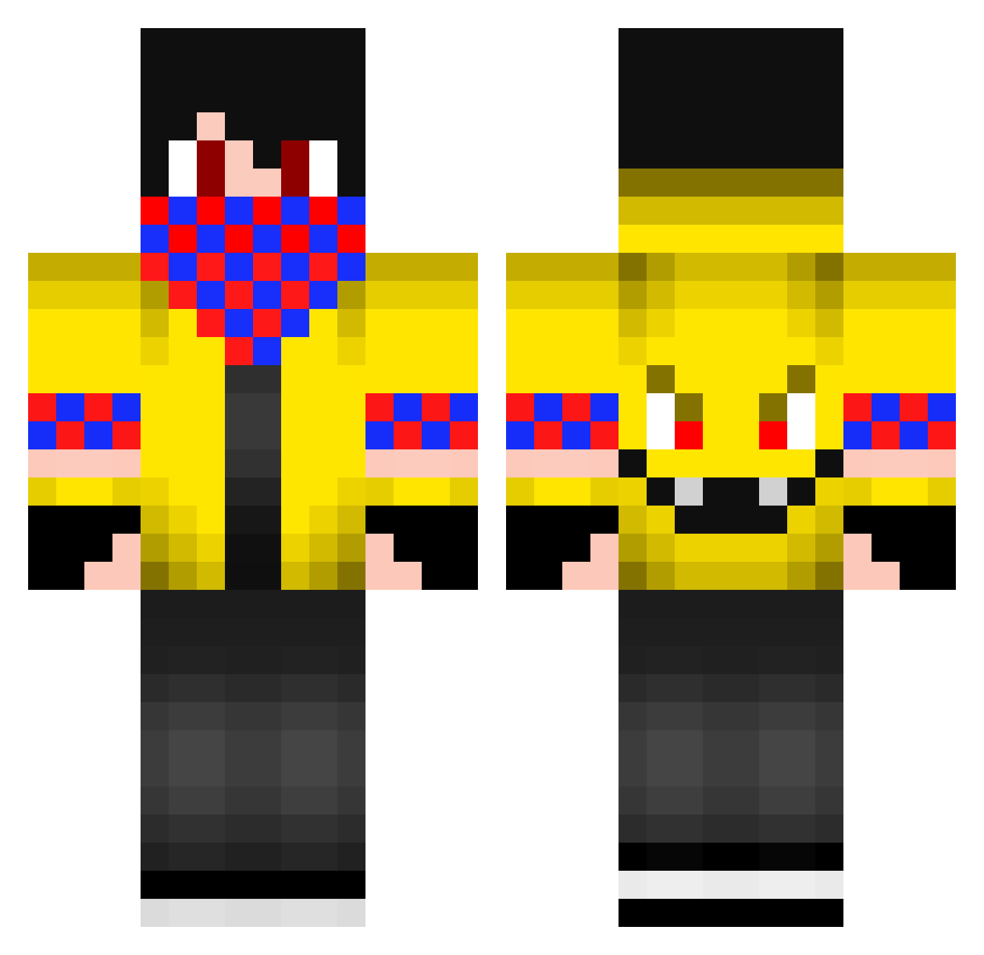 TunafishTommy Minecraft skin, front and back view