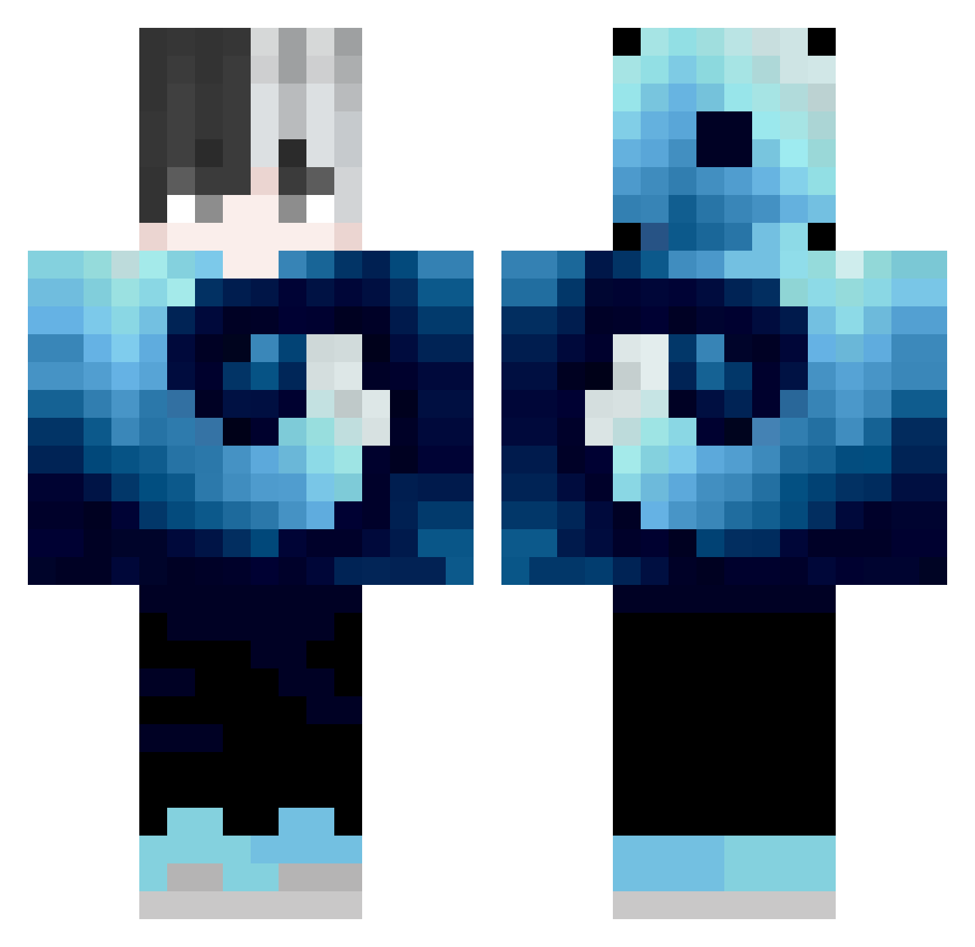 byVeroox Minecraft skin, front and back view