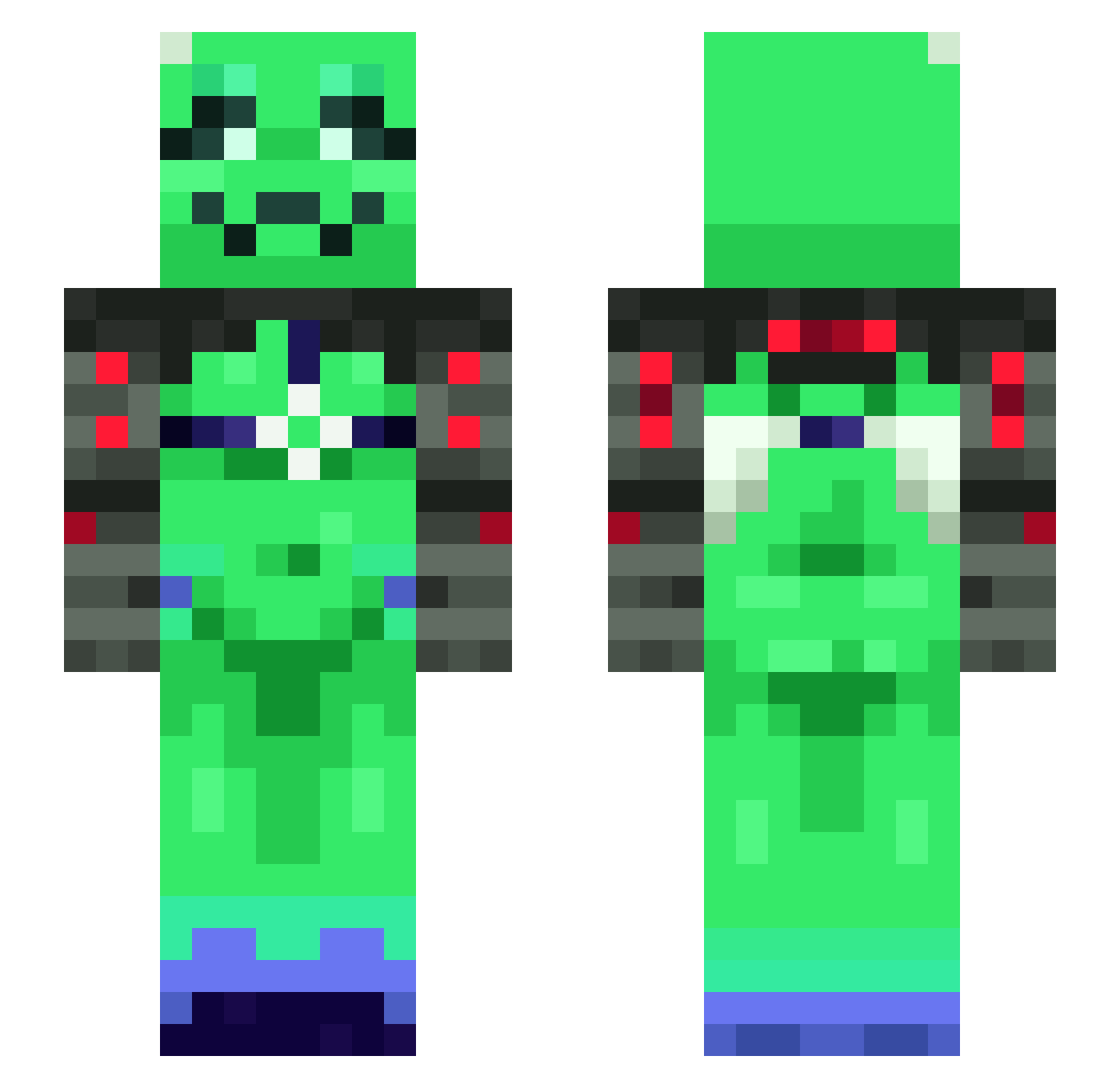 Mars_X0X0 Minecraft skin, front and back view