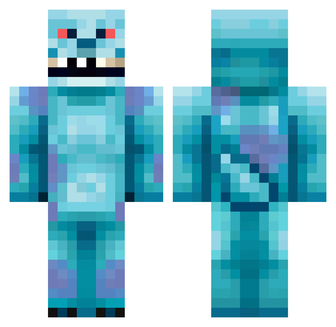 francc0 Minecraft skin, front and back view