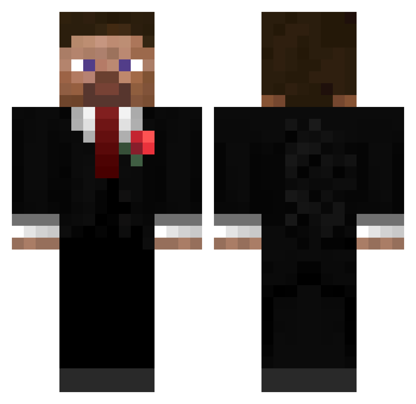 qkash_ Minecraft skin, front and back view