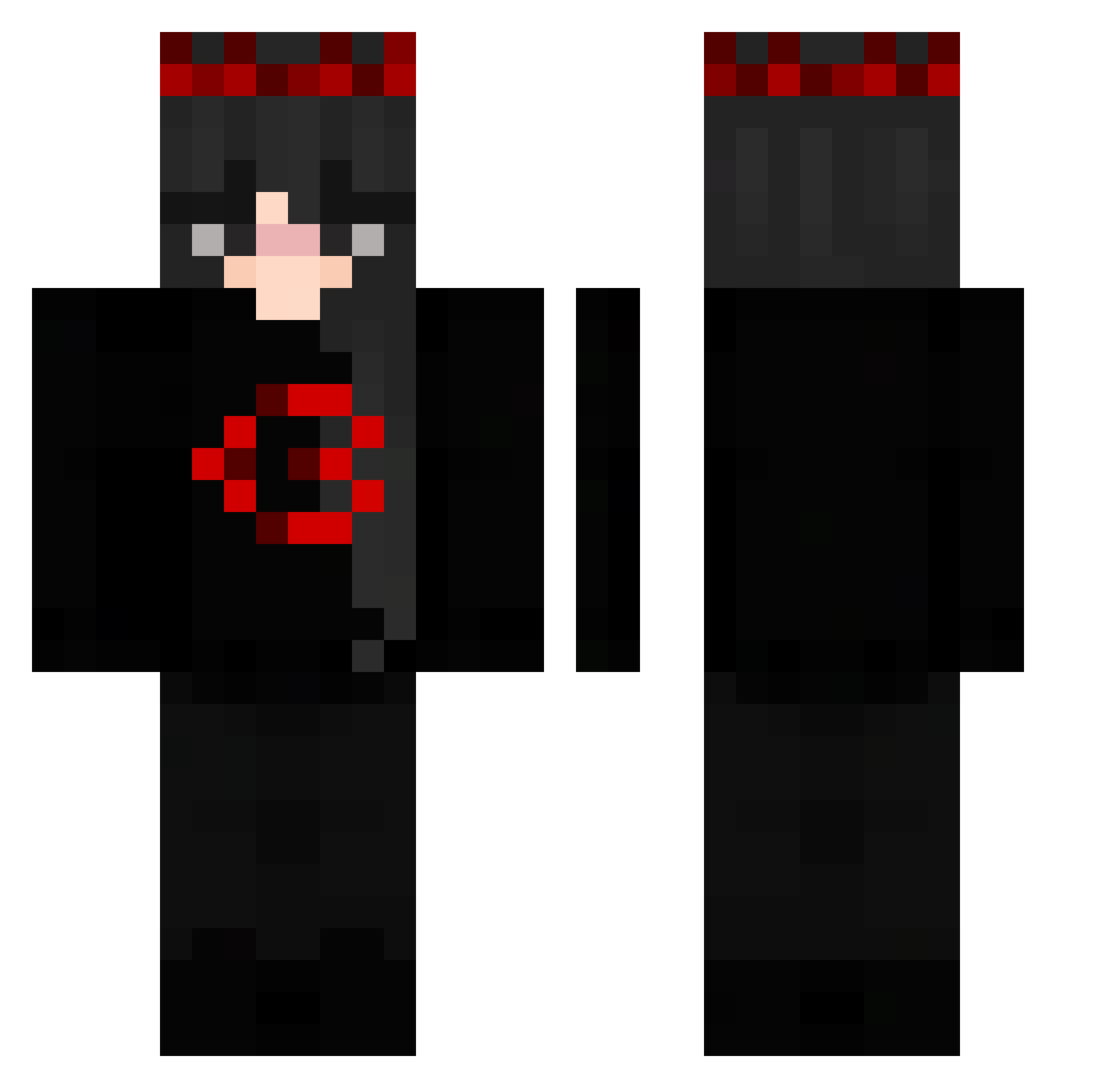 Vaco_Veverka Minecraft skin, front and back view