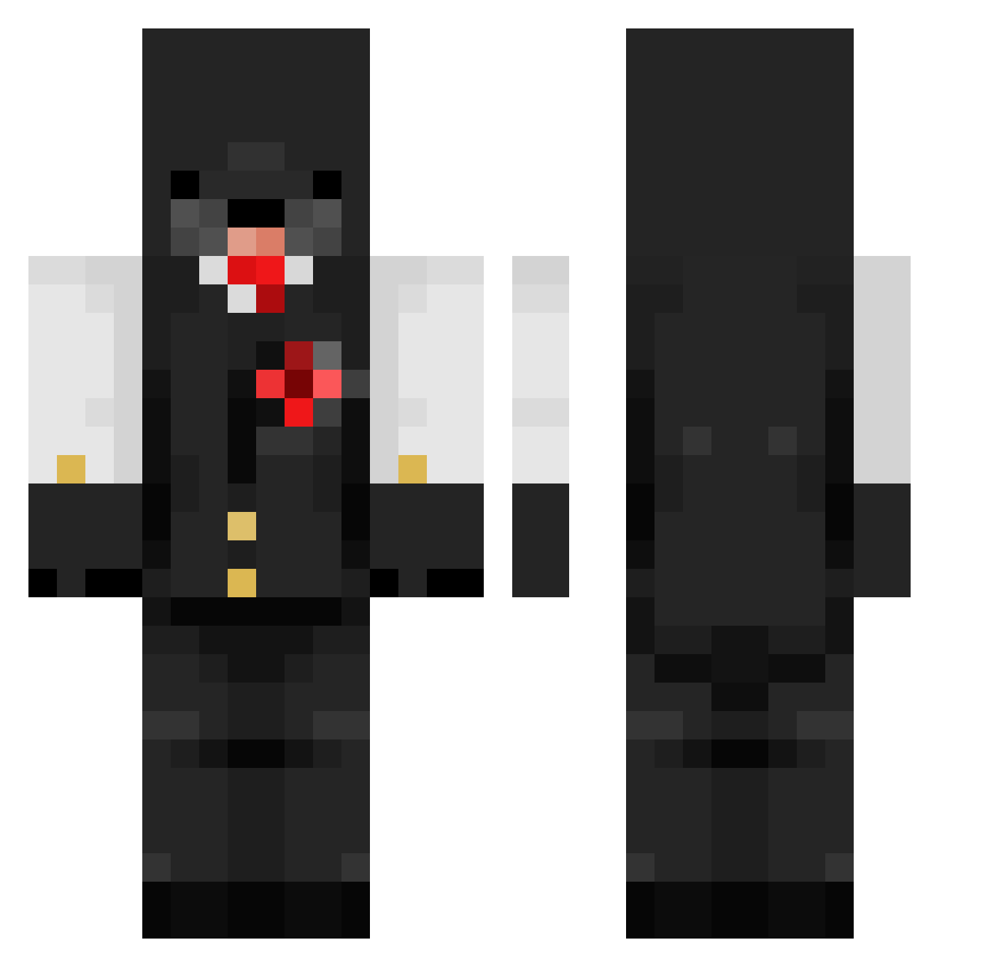 RiverDaDog Minecraft skin, front and back view