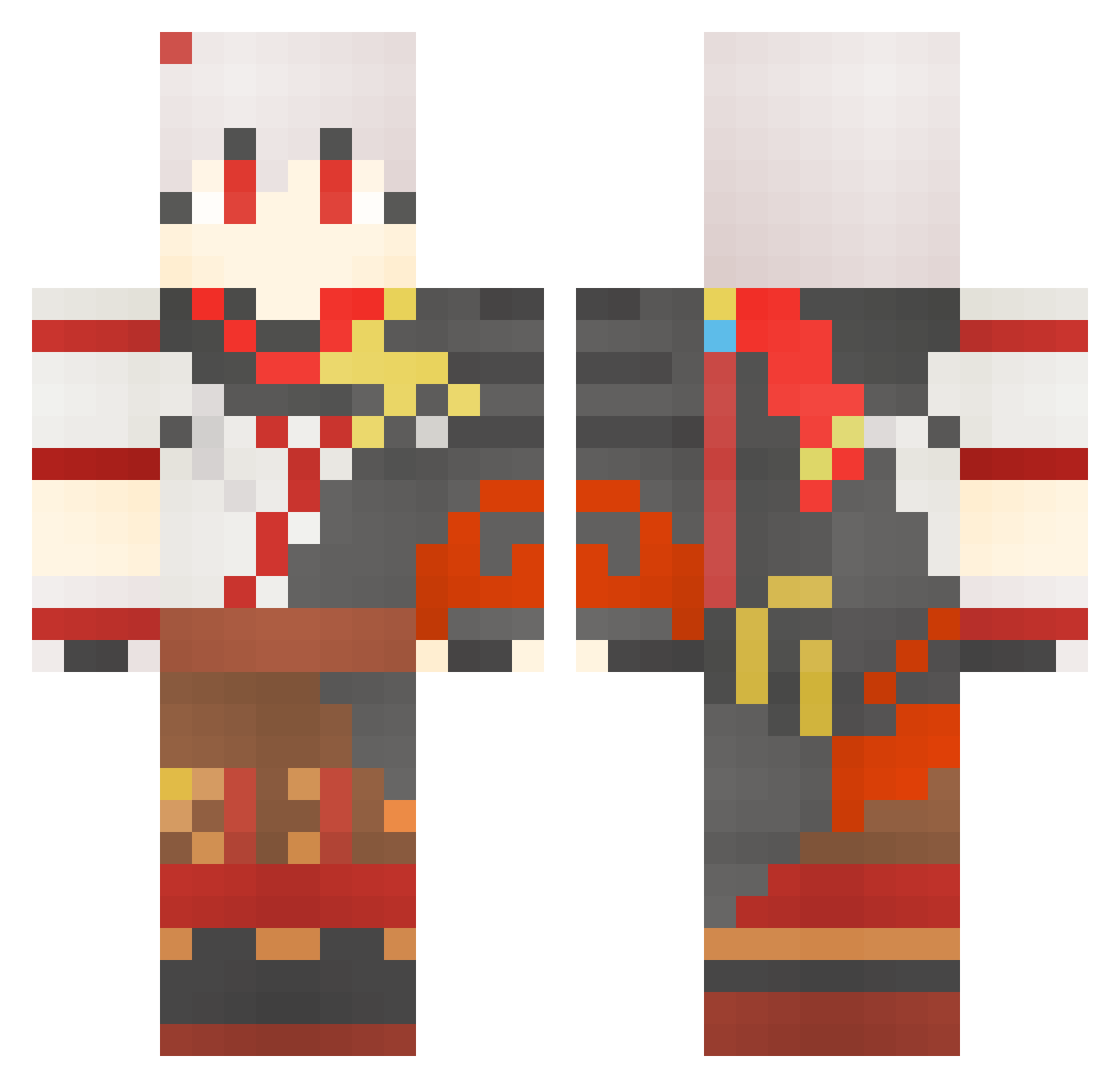 LeeDirt Minecraft skin, front and back view