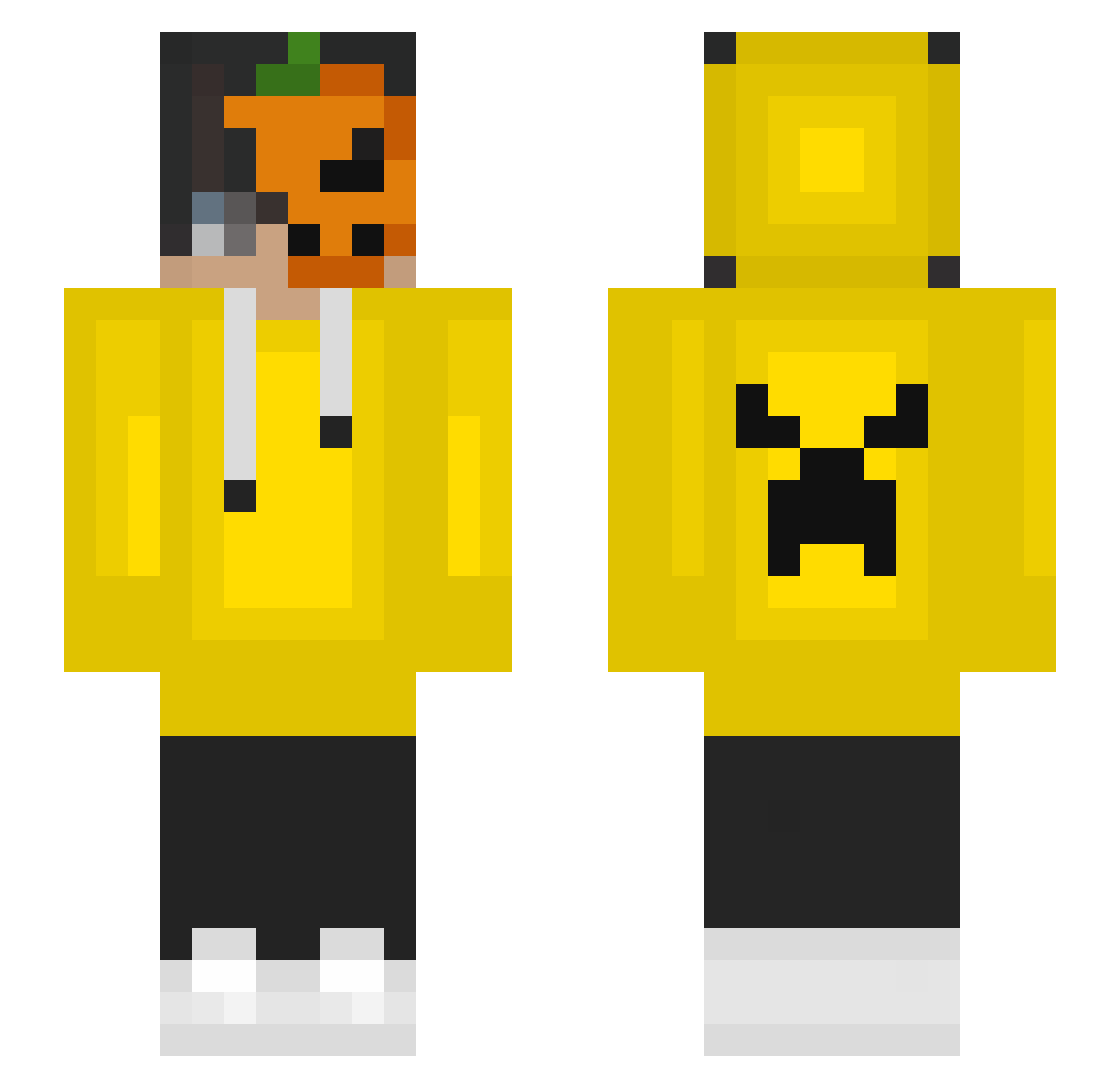 ArasAtlas Minecraft skin, front and back view