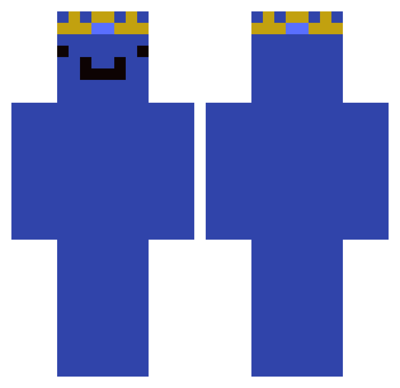AtherIV Minecraft skin, front and back view