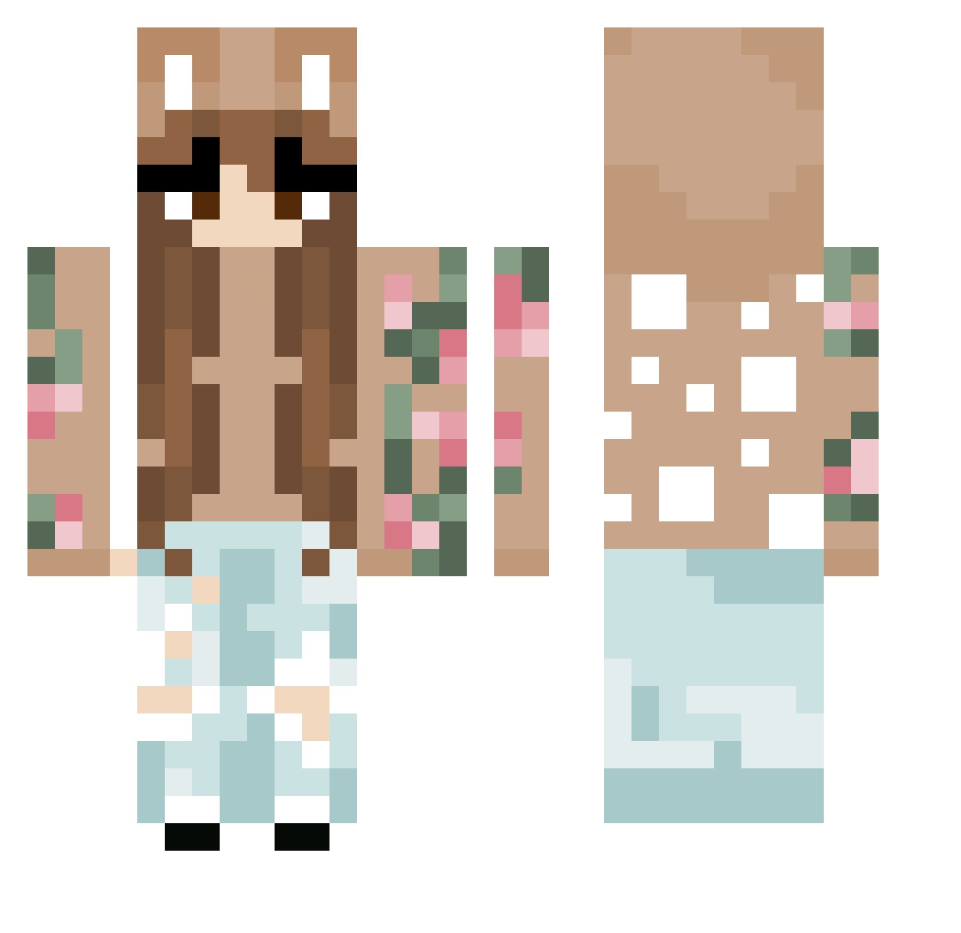 bimboballs69 Minecraft skin, front and back view
