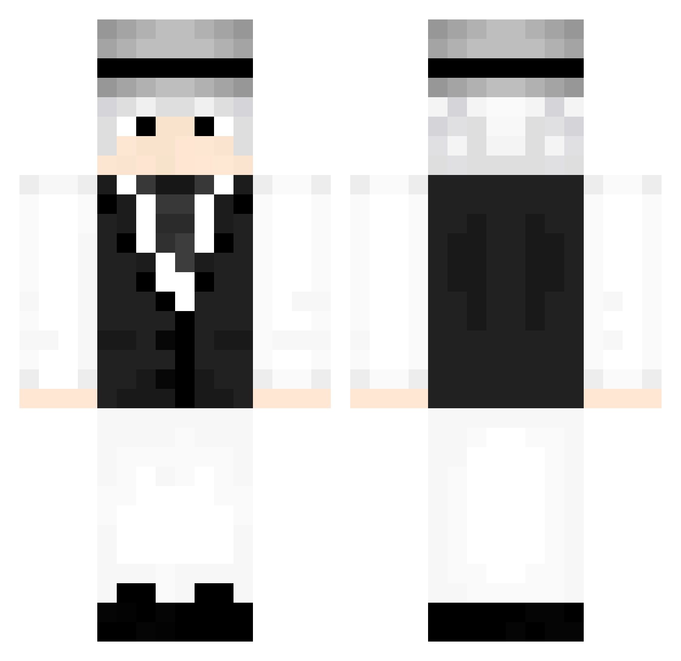Jesticc6 Minecraft skin, front and back view