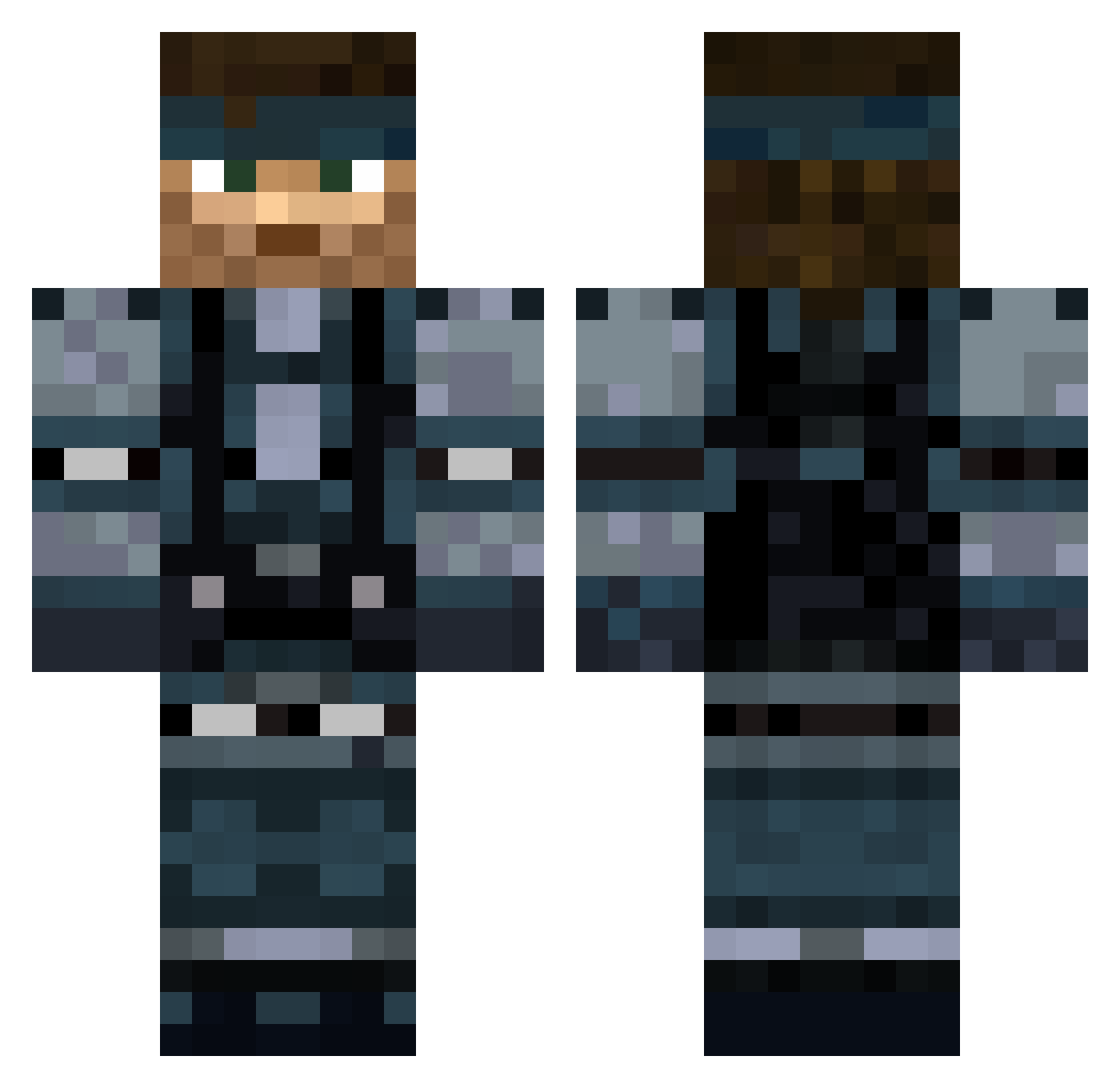 aalequin Minecraft skin, front and back view