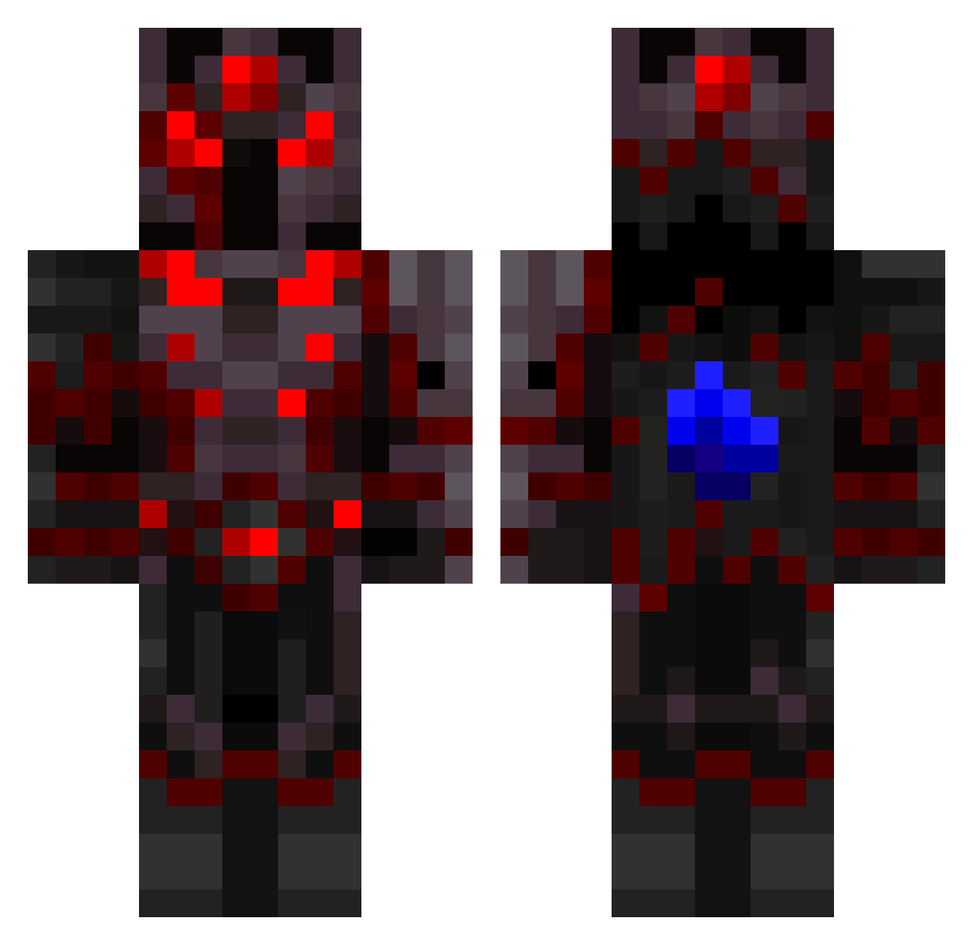 The_Nightflame Minecraft skin, front and back view