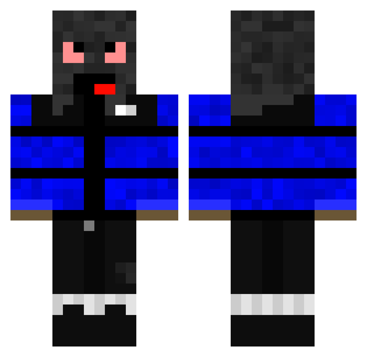 fruwaj Minecraft skin, front and back view