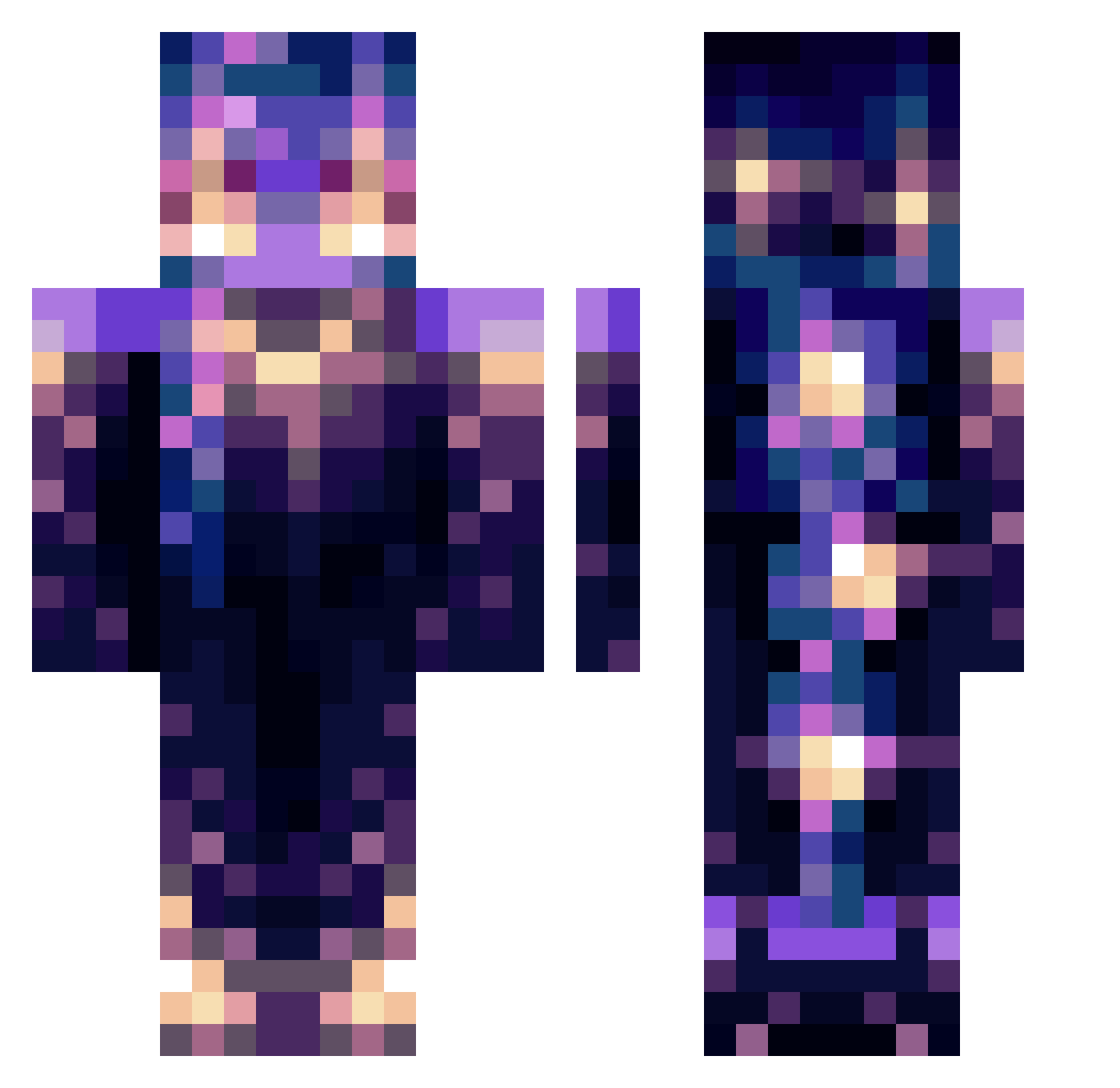 Snail4848 Minecraft skin, front and back view