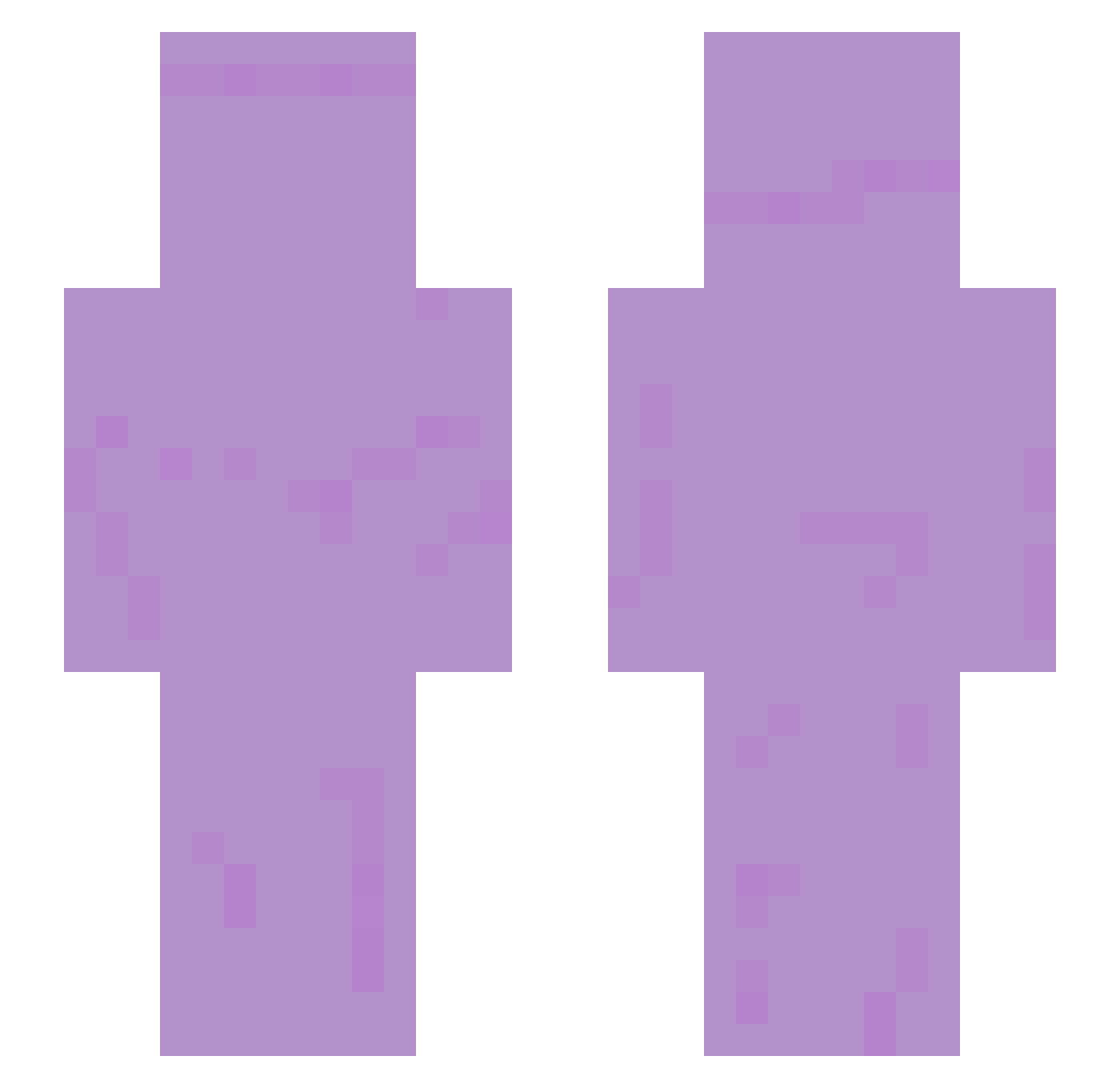 ryuuheart Minecraft skin, front and back view