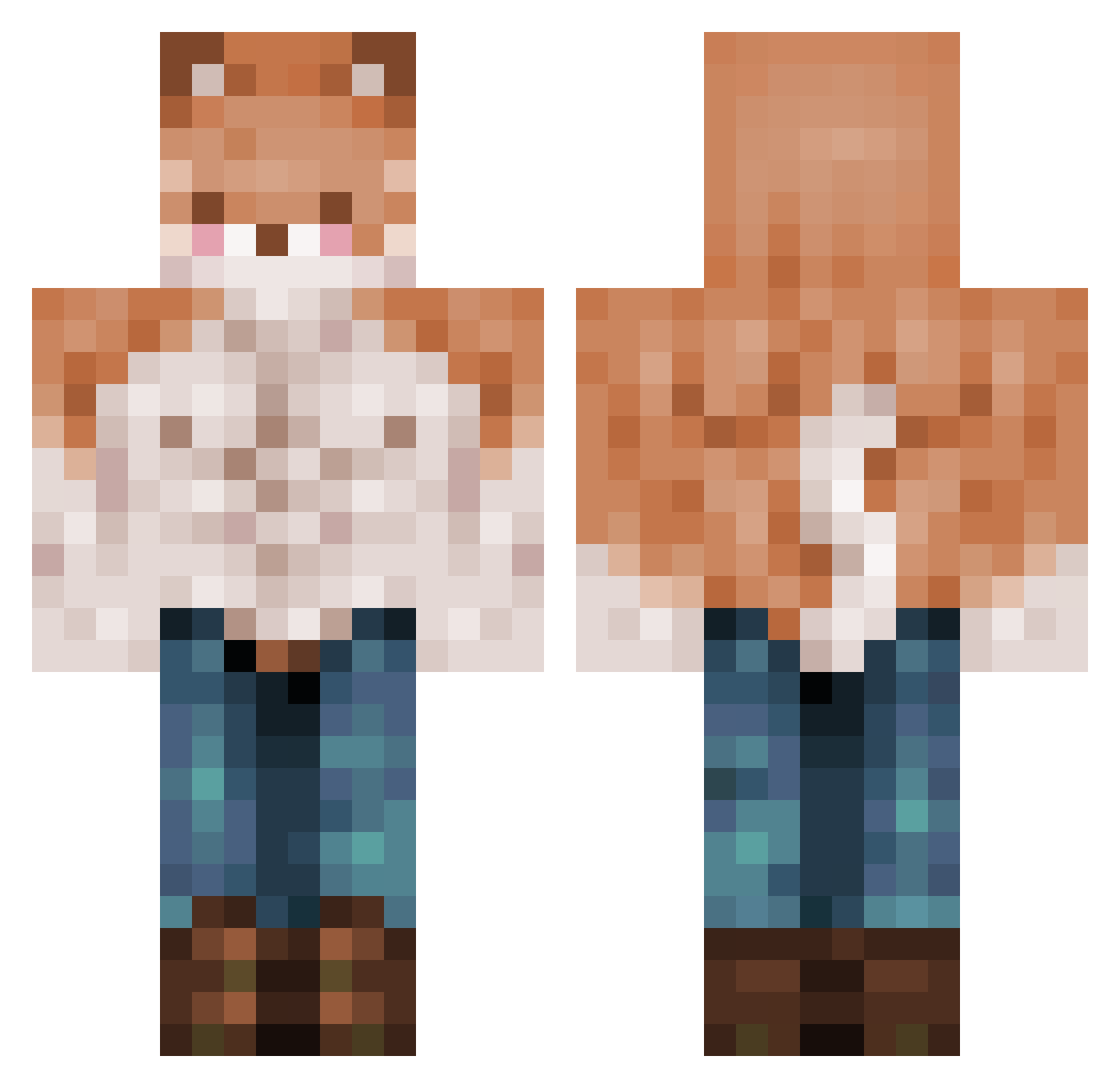 stich_13 Minecraft skin, front and back view