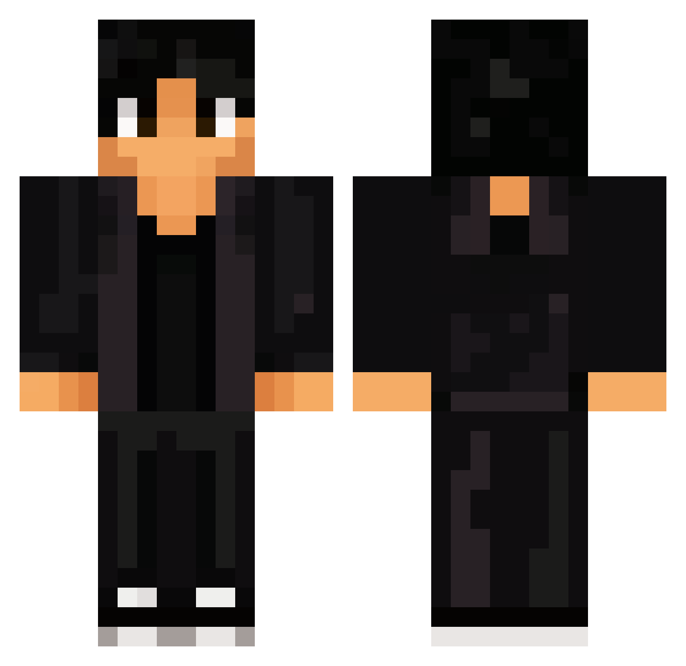 Santii_0 Minecraft skin, front and back view