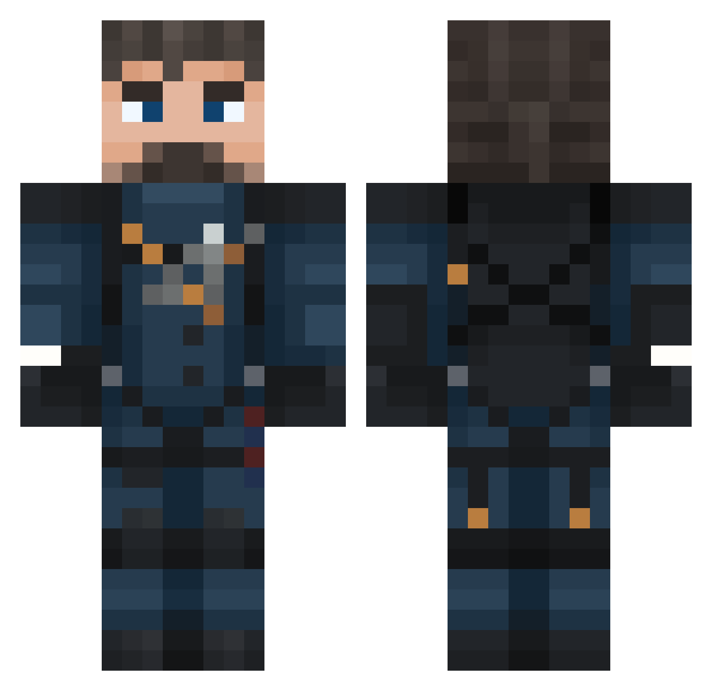Re_festro Minecraft skin, front and back view