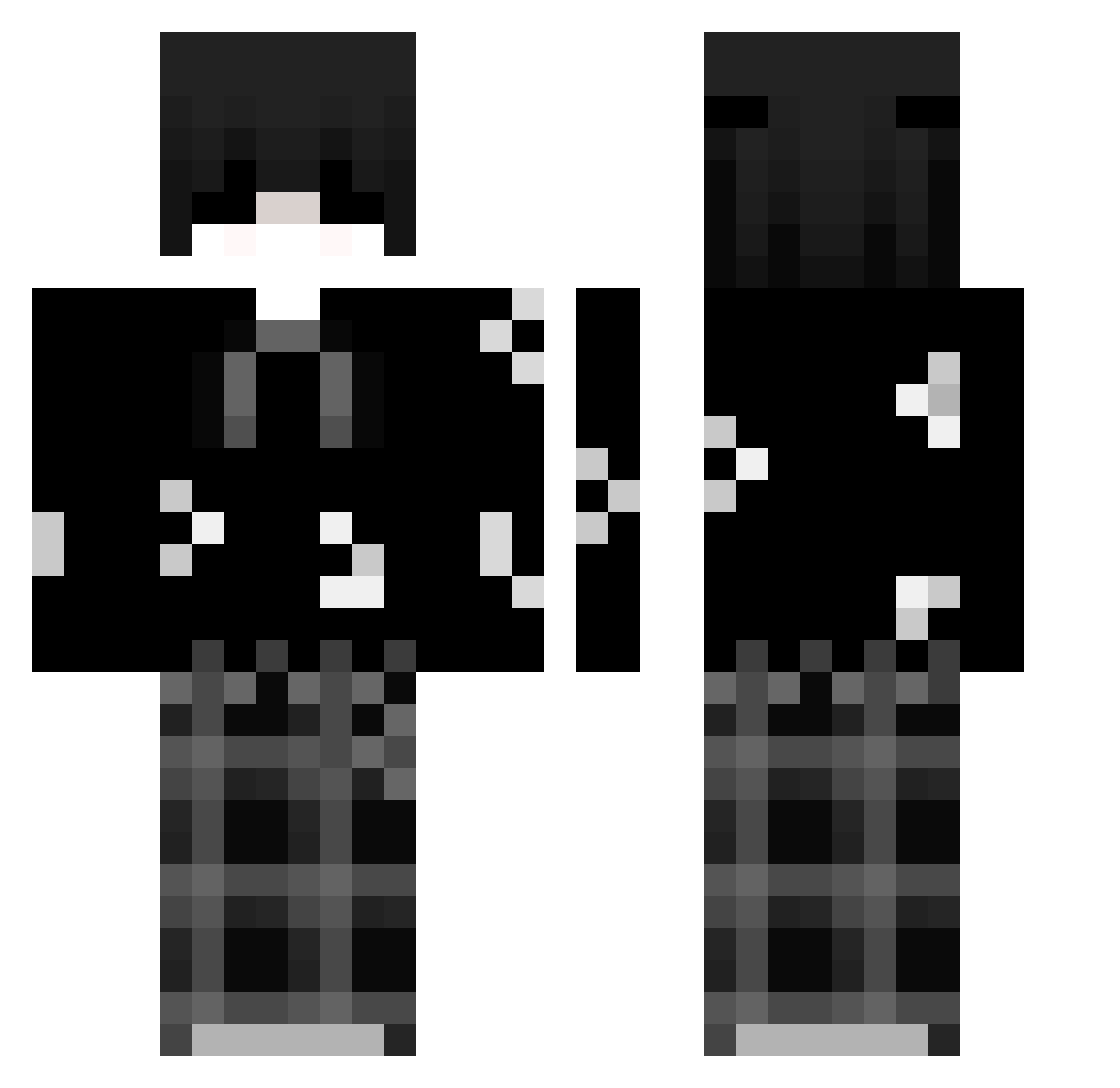 Xooki Minecraft skin, front and back view