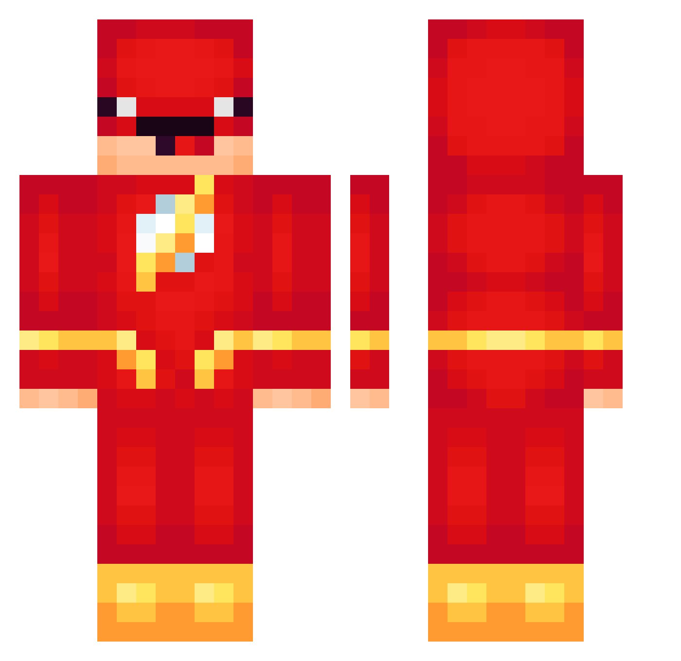 Abbe666 Minecraft skin, front and back view