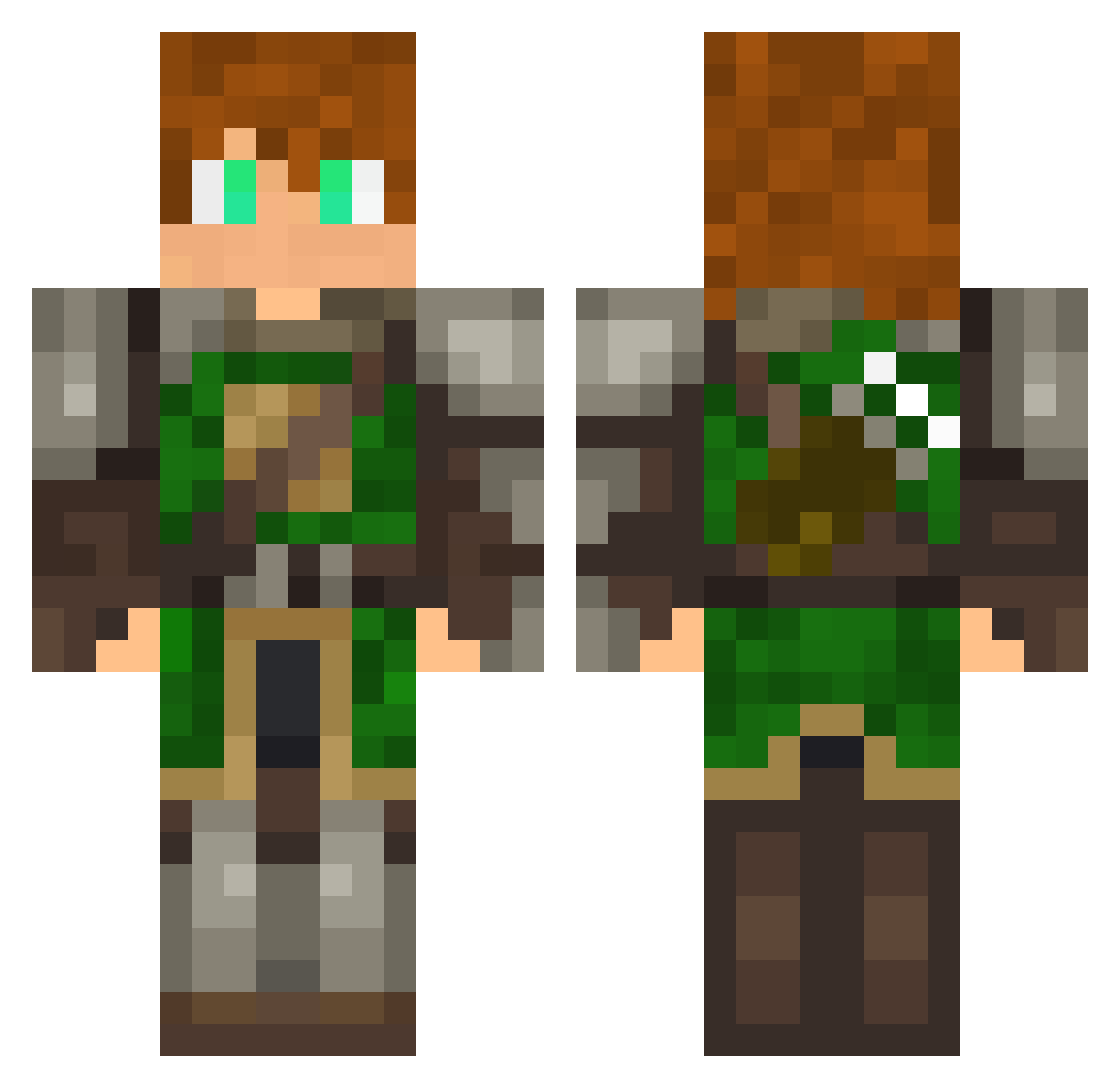 Ron_The_Farm_Man Minecraft skin, front and back view