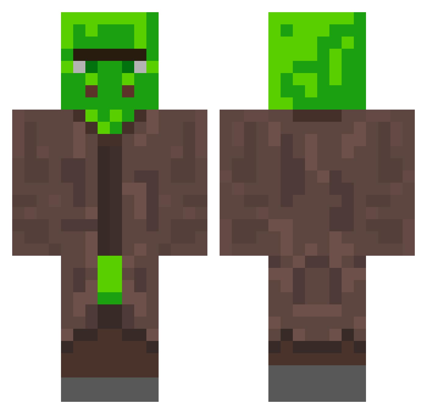 Nudelkrieger69 Minecraft skin, front and back view
