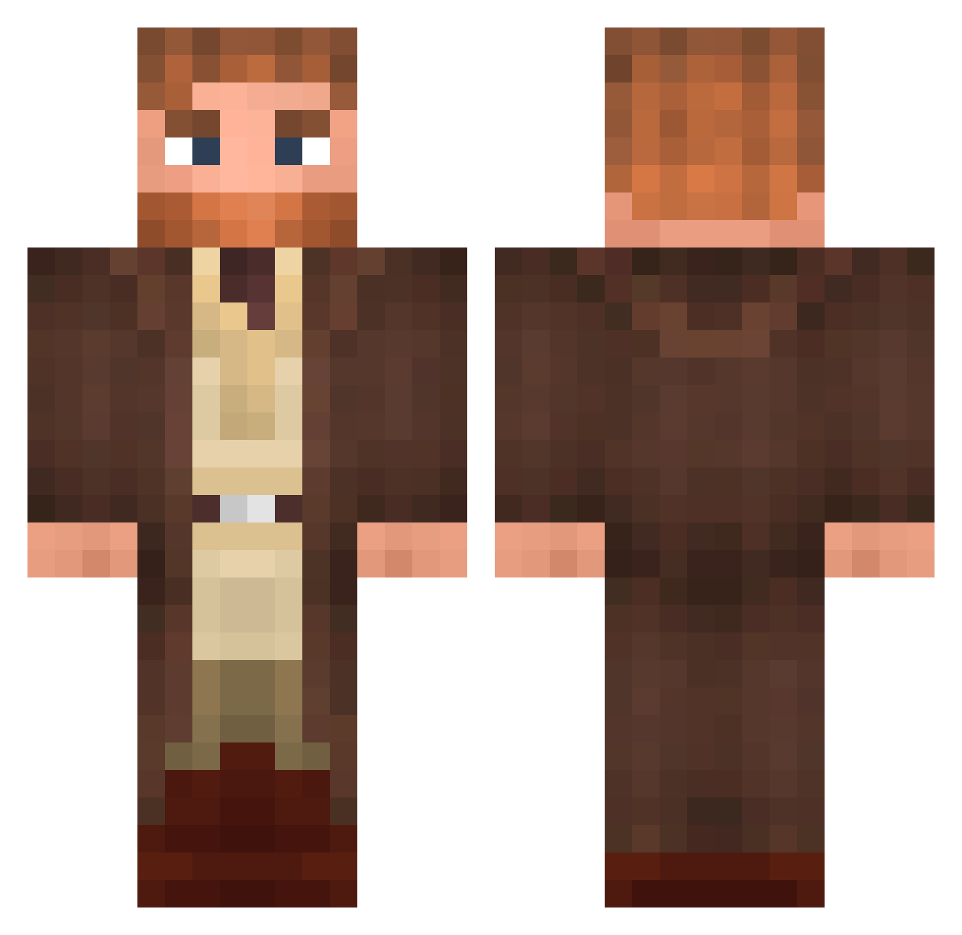 RufflesFC Minecraft skin, front and back view