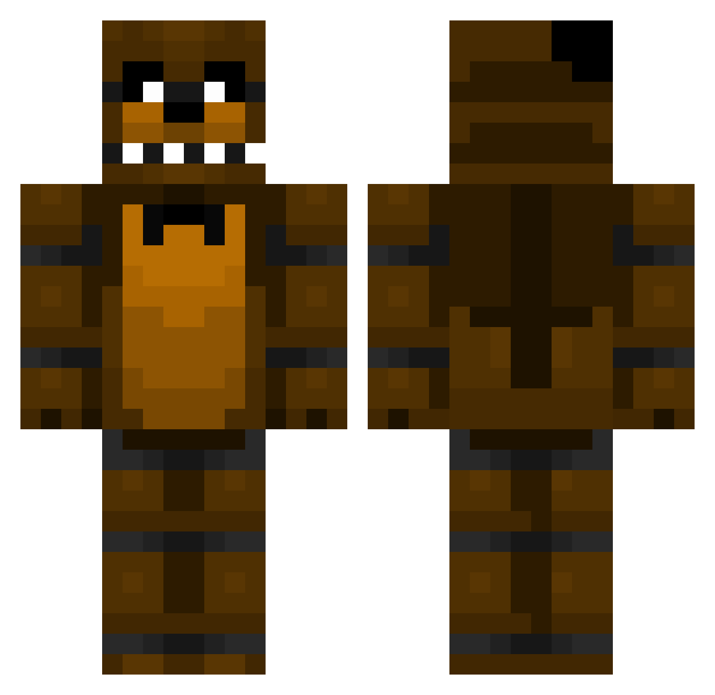 SuperBrentzi12 Minecraft skin, front and back view