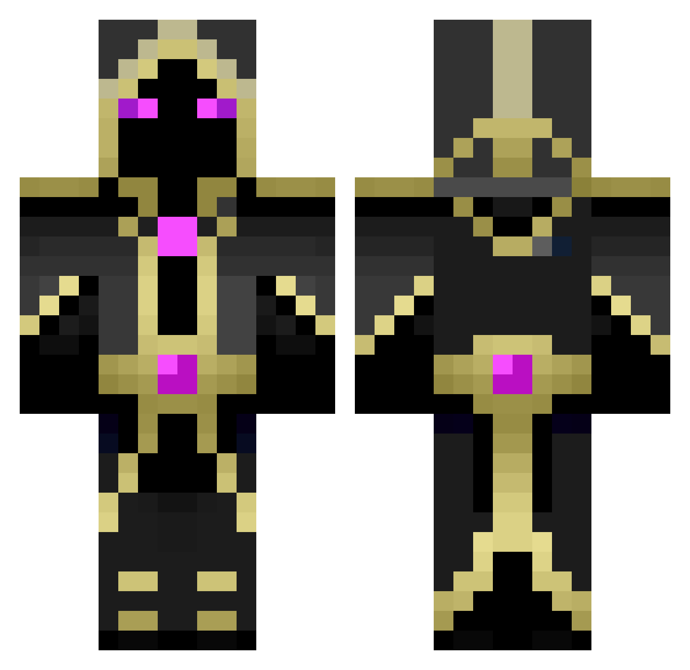 Havelock Minecraft skin, front and back view