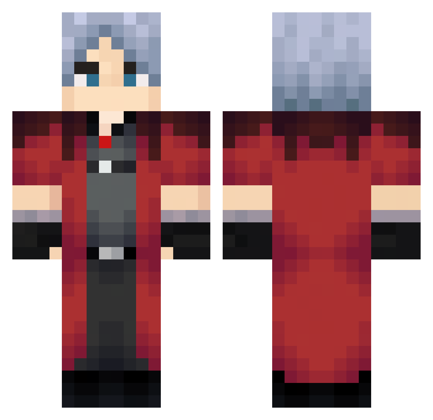Powerfulplayer90 Minecraft skin, front and back view