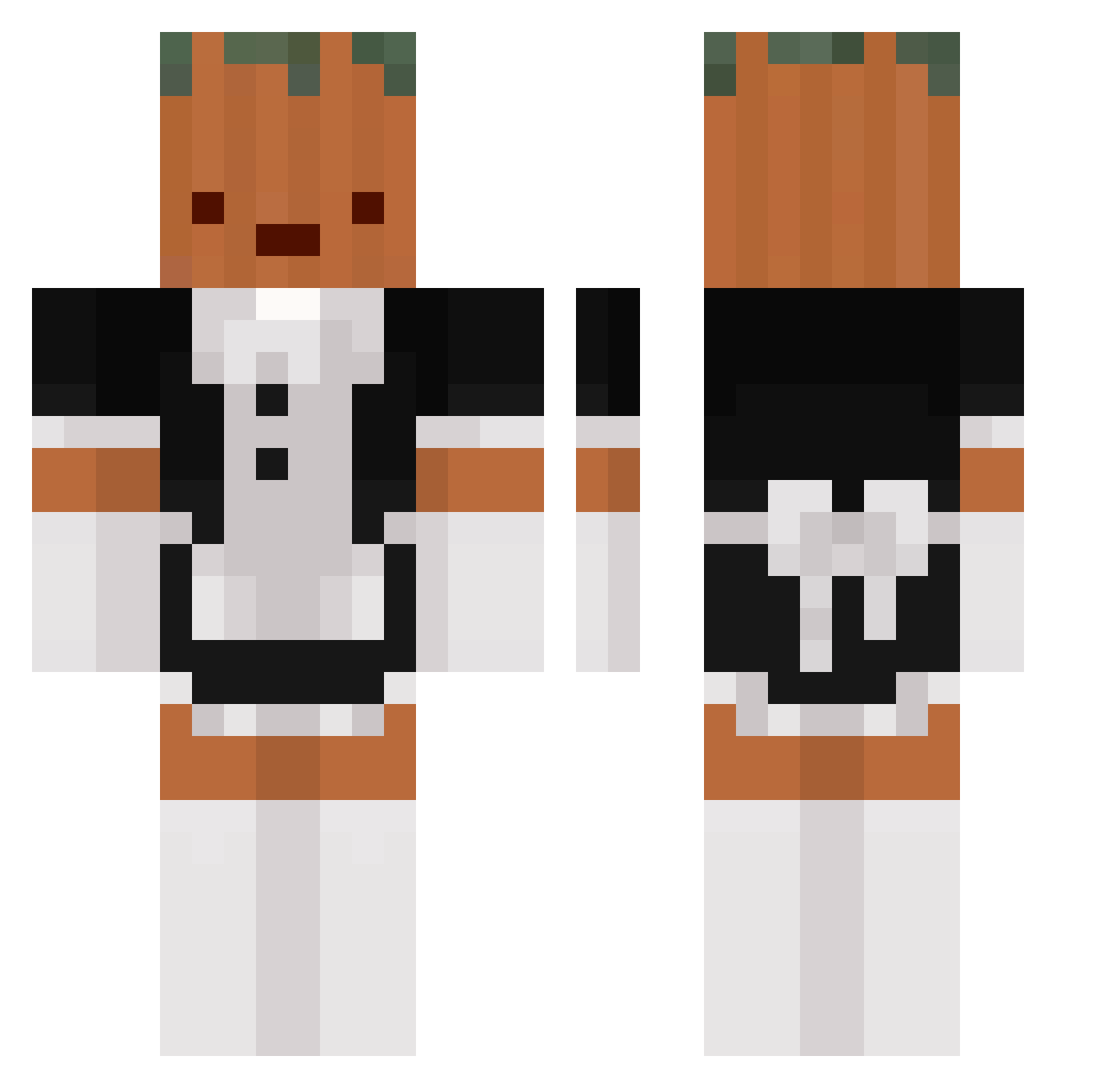 TrustMyWhiteVan Minecraft skin, front and back view