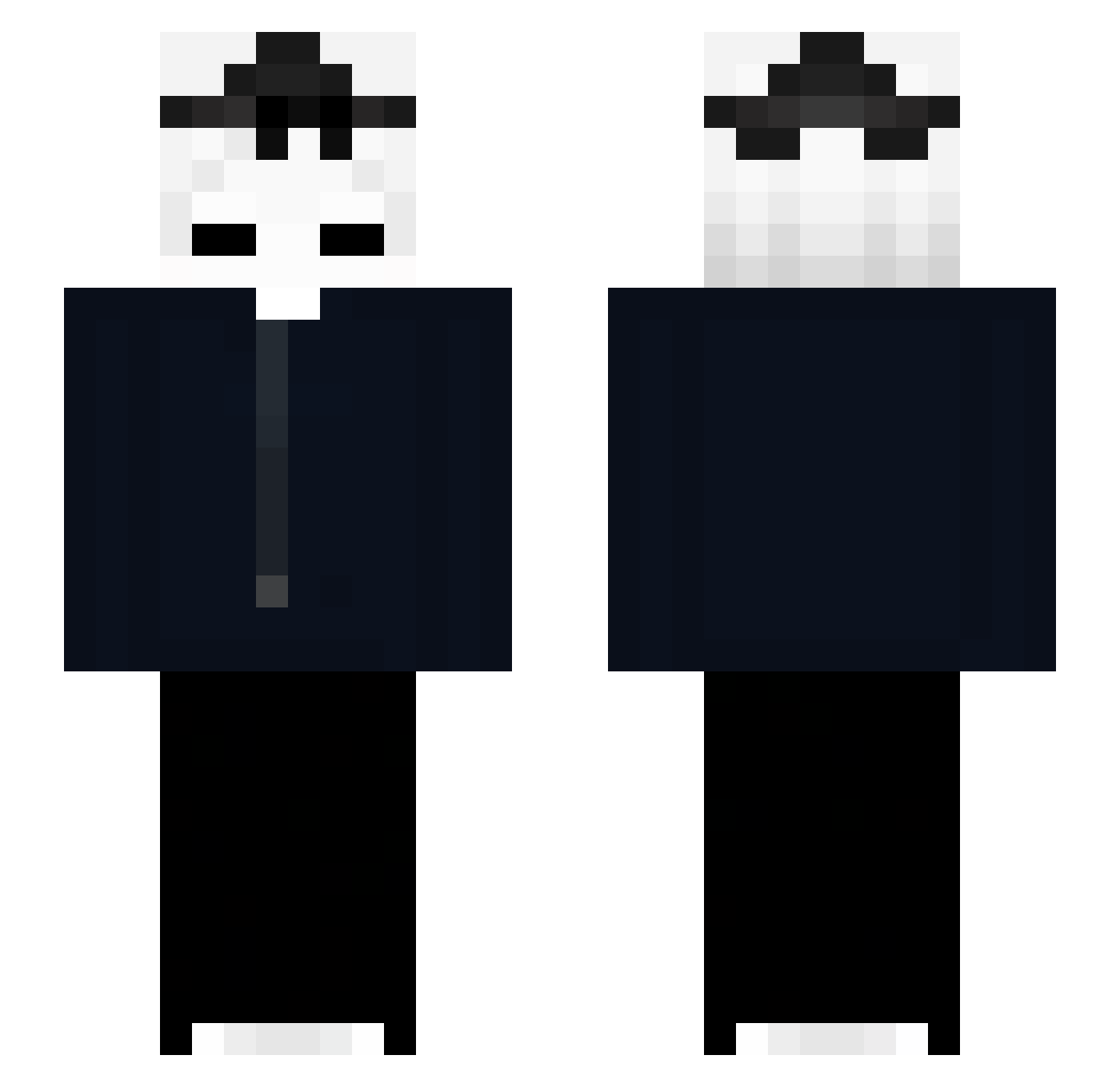 ZzGian Minecraft skin, front and back view