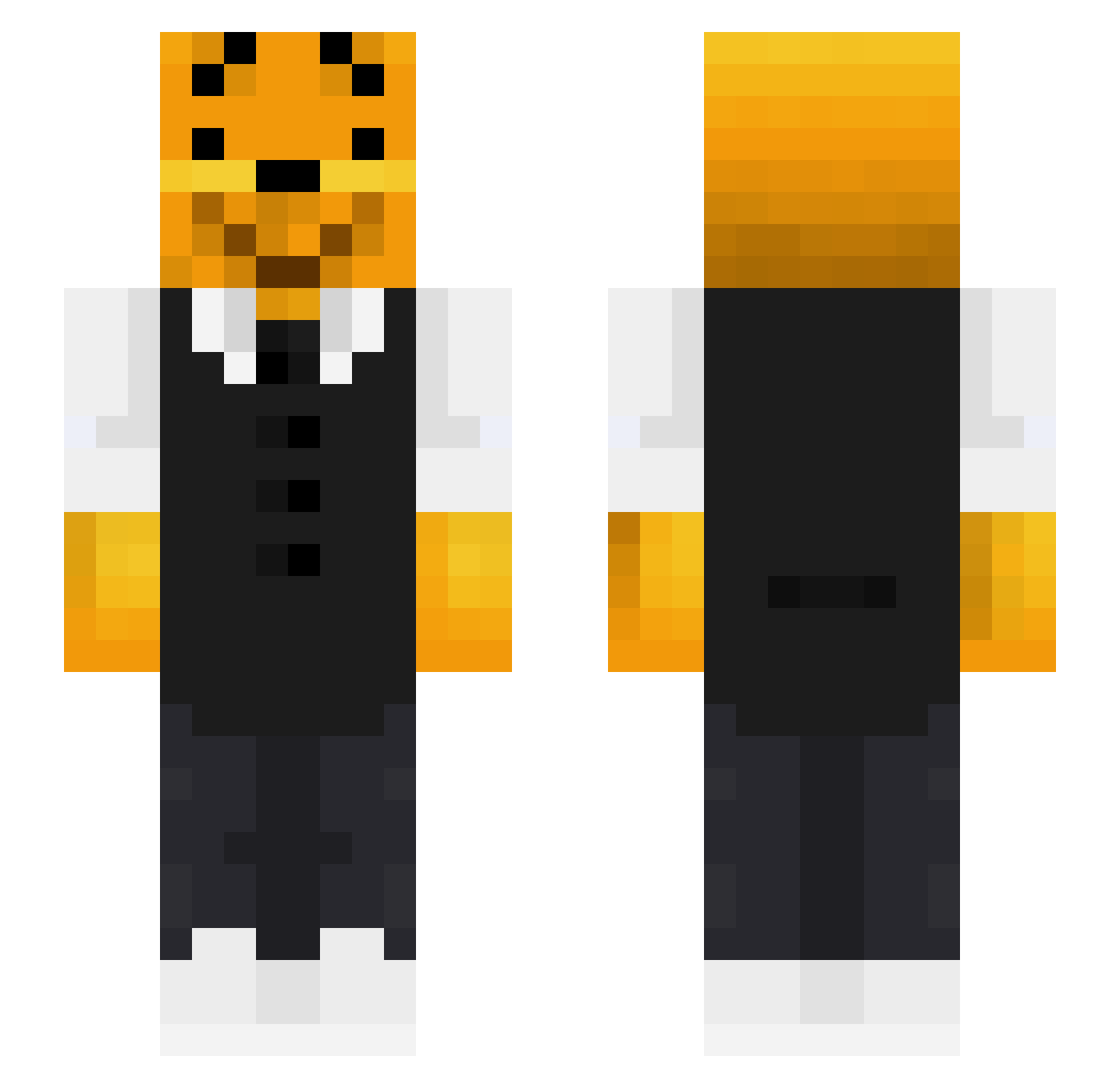weitergereicht Minecraft skin, front and back view