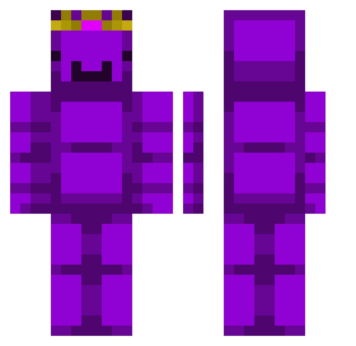 szymshonek Minecraft skin, front and back view