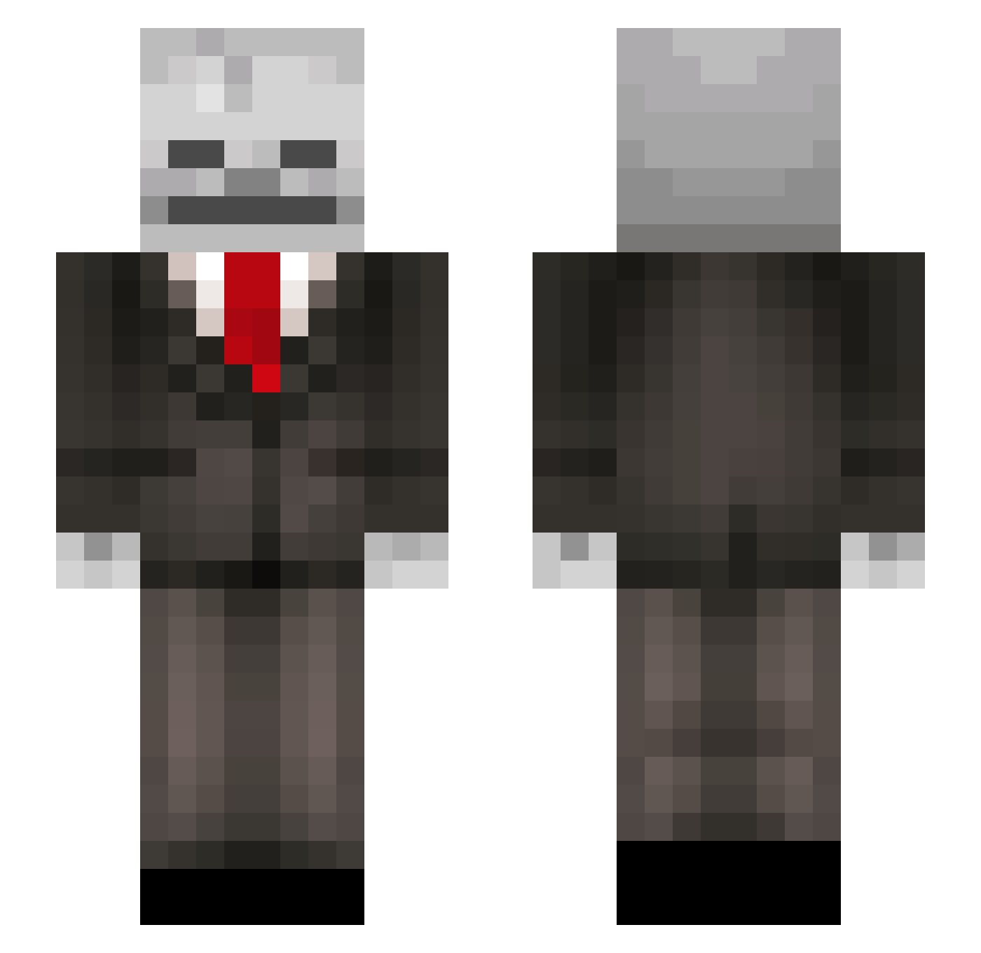 Dr4ggah Minecraft skin, front and back view