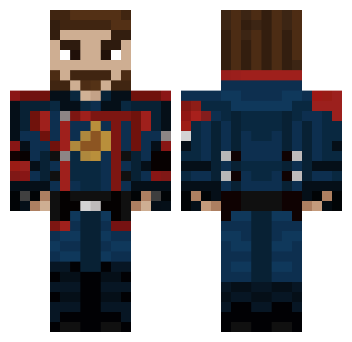 NotSakuu Minecraft skin, front and back view